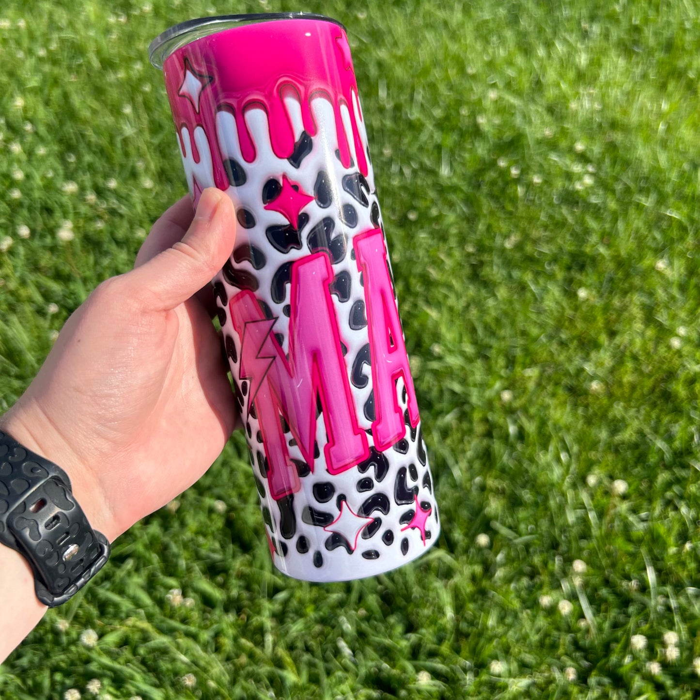 Pink and Black Mama 20oz Tumbler