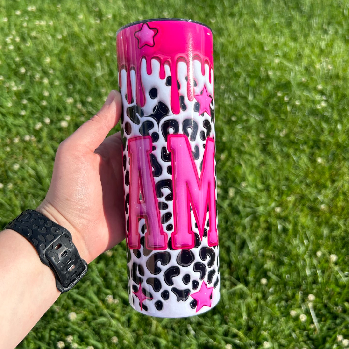 Pink and Black Mama 20oz Tumbler