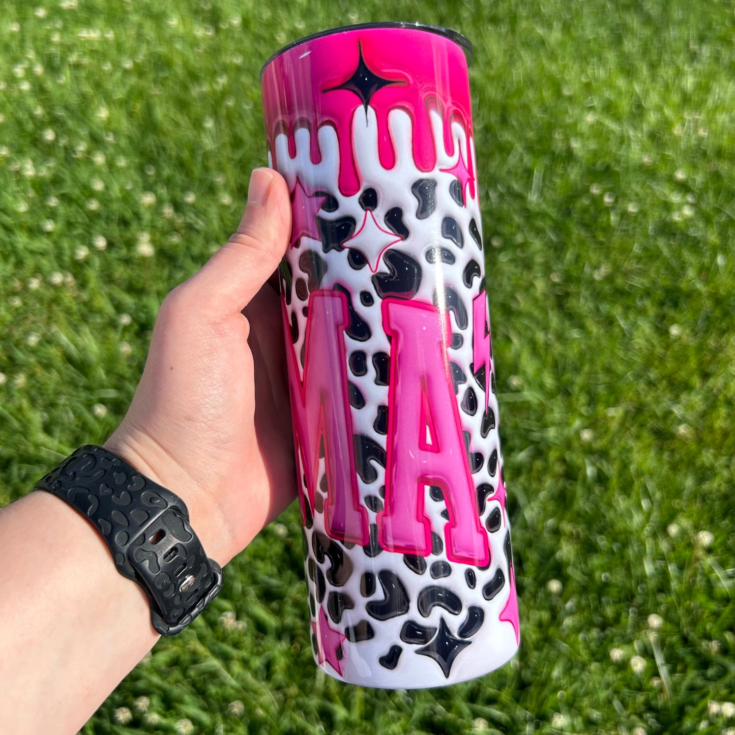 Pink and Black Mama 20oz Tumbler