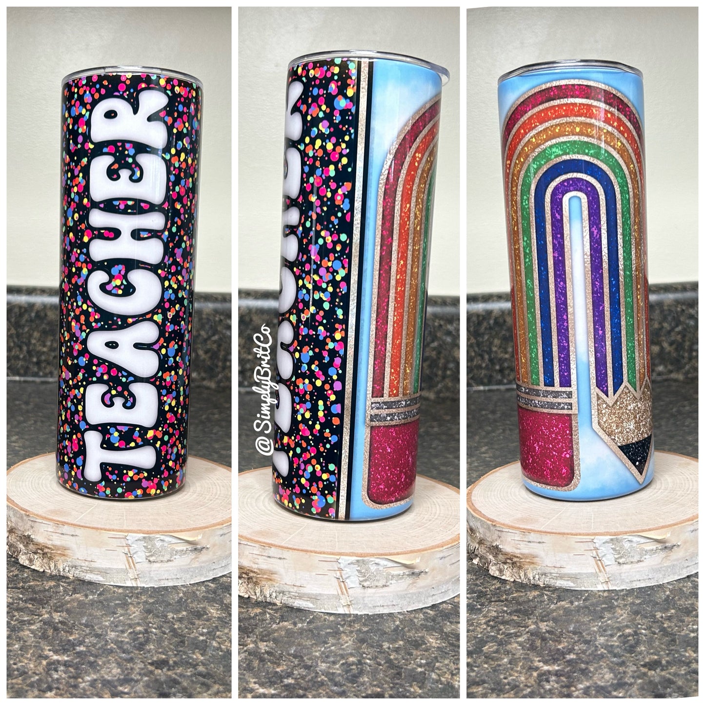 Bight Teacher 20oz Tumbler | Rainbow