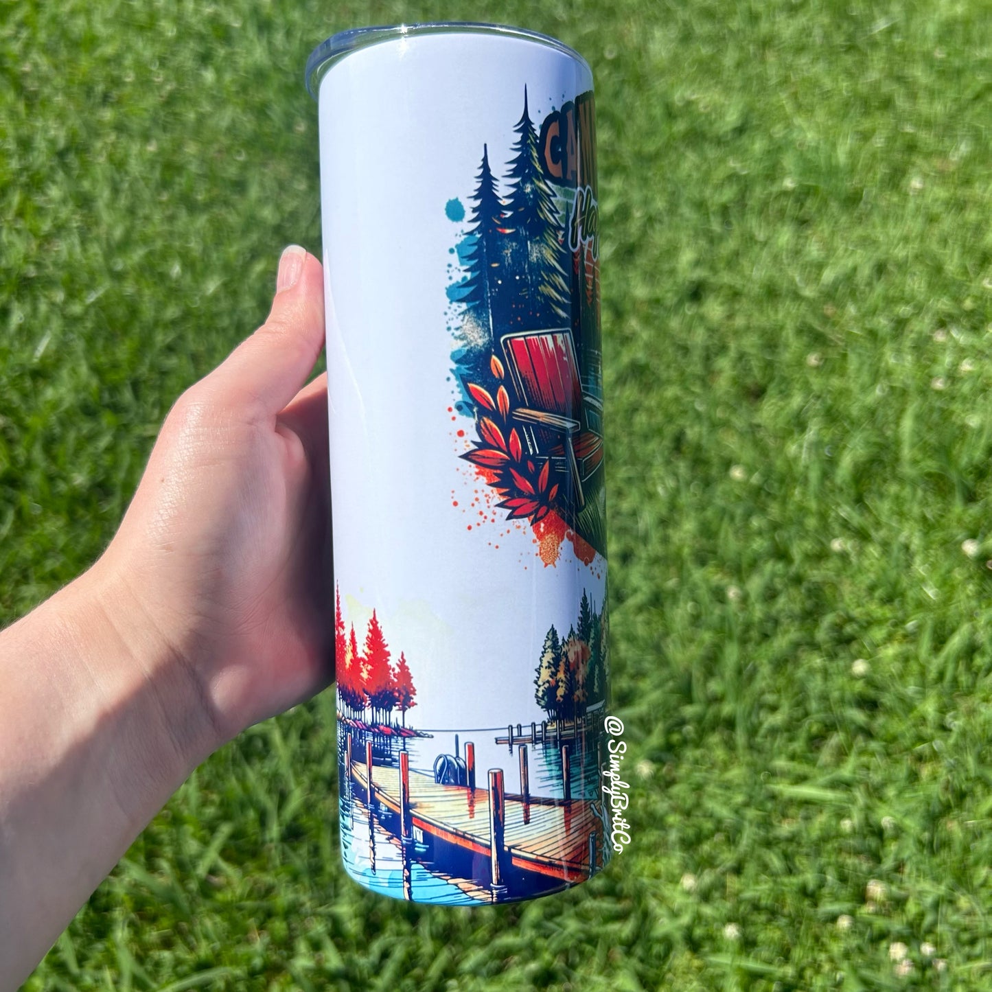 Camping is my Happy Place 20oz Tumbler
