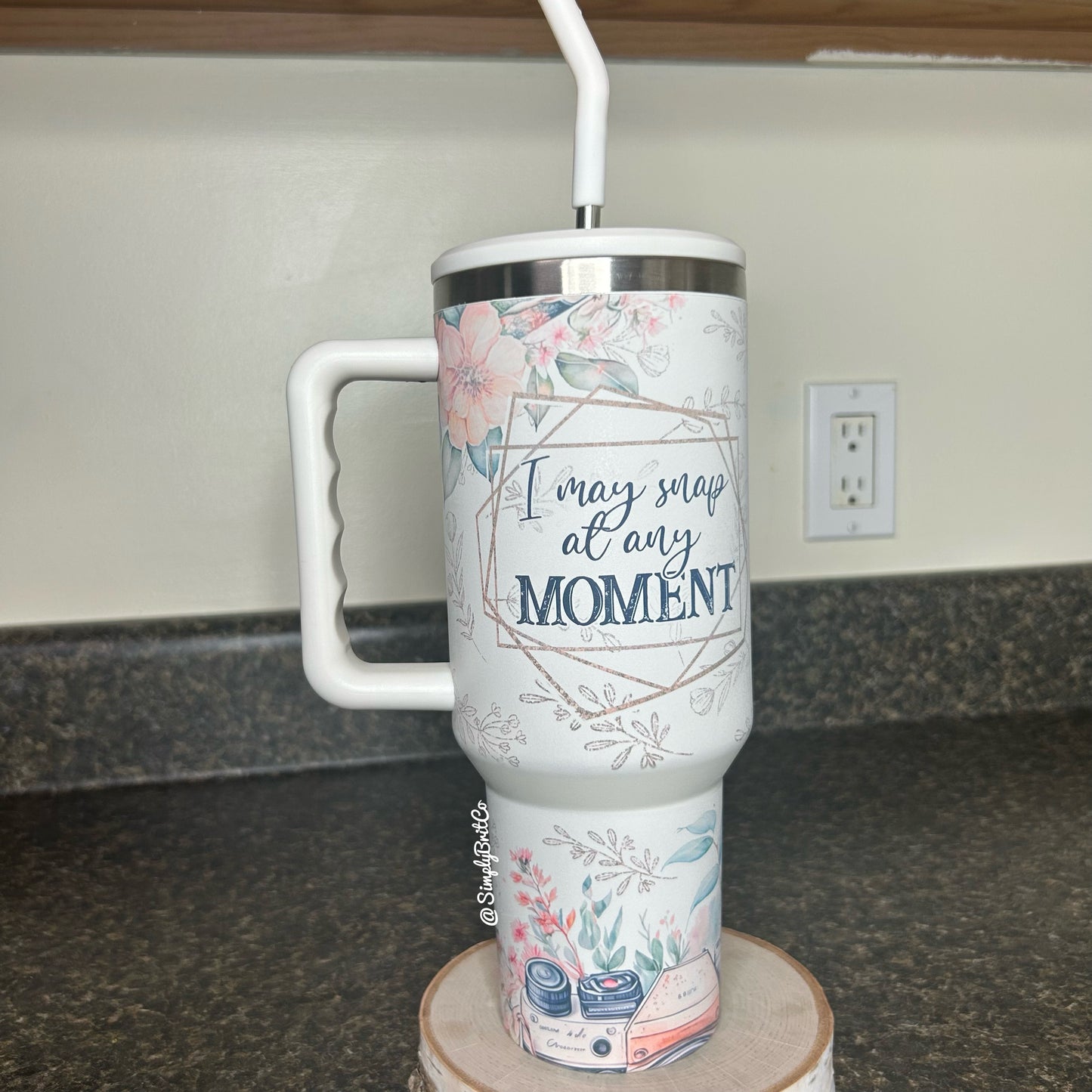 Matte Photography 40oz Tumbler | Floral | May Snap