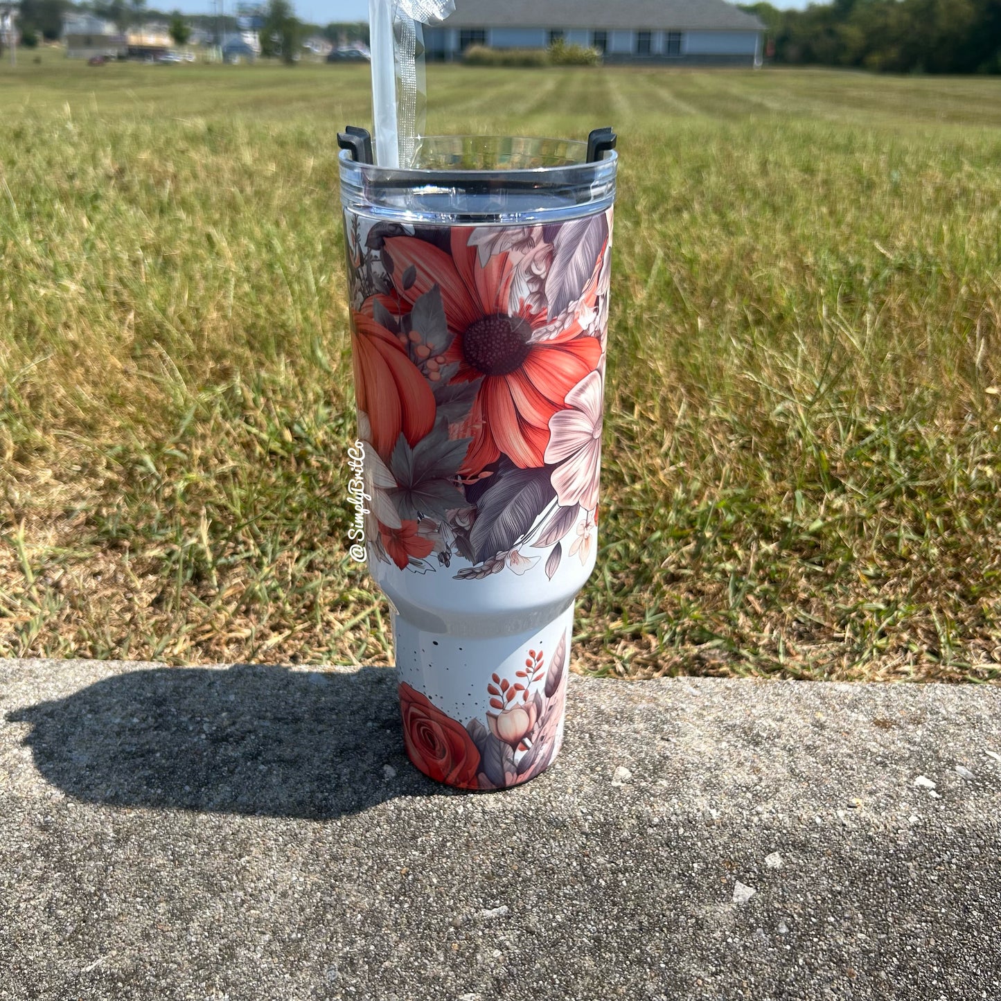 Pumpkin Floral 40oz Tumbler