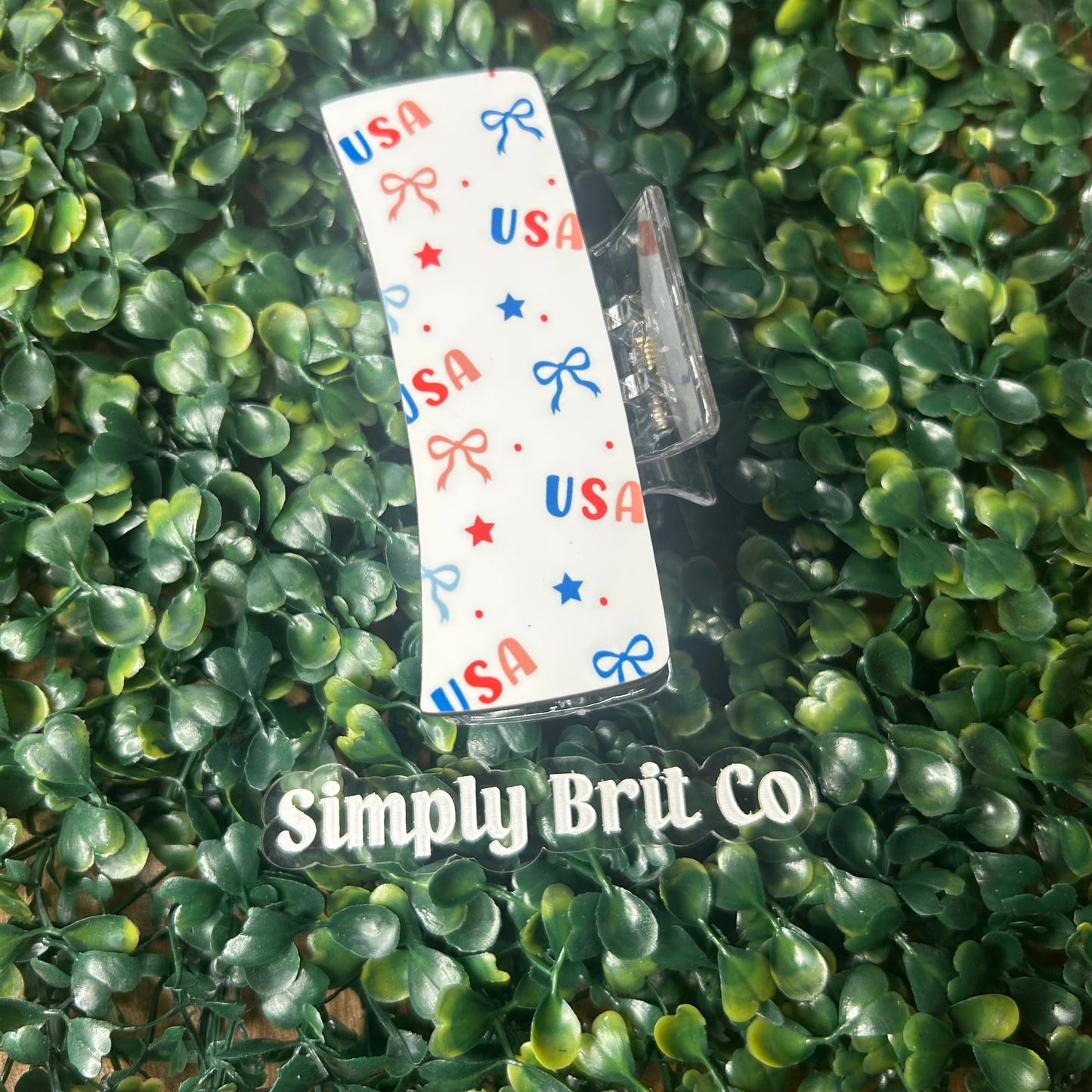 USA and Bows Large Claw Clip