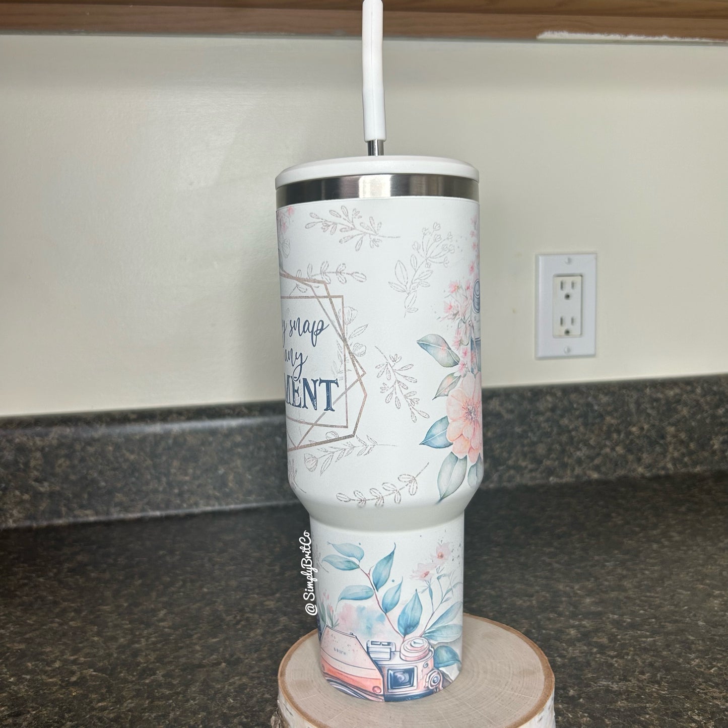 Matte Photography 40oz Tumbler | Floral | May Snap