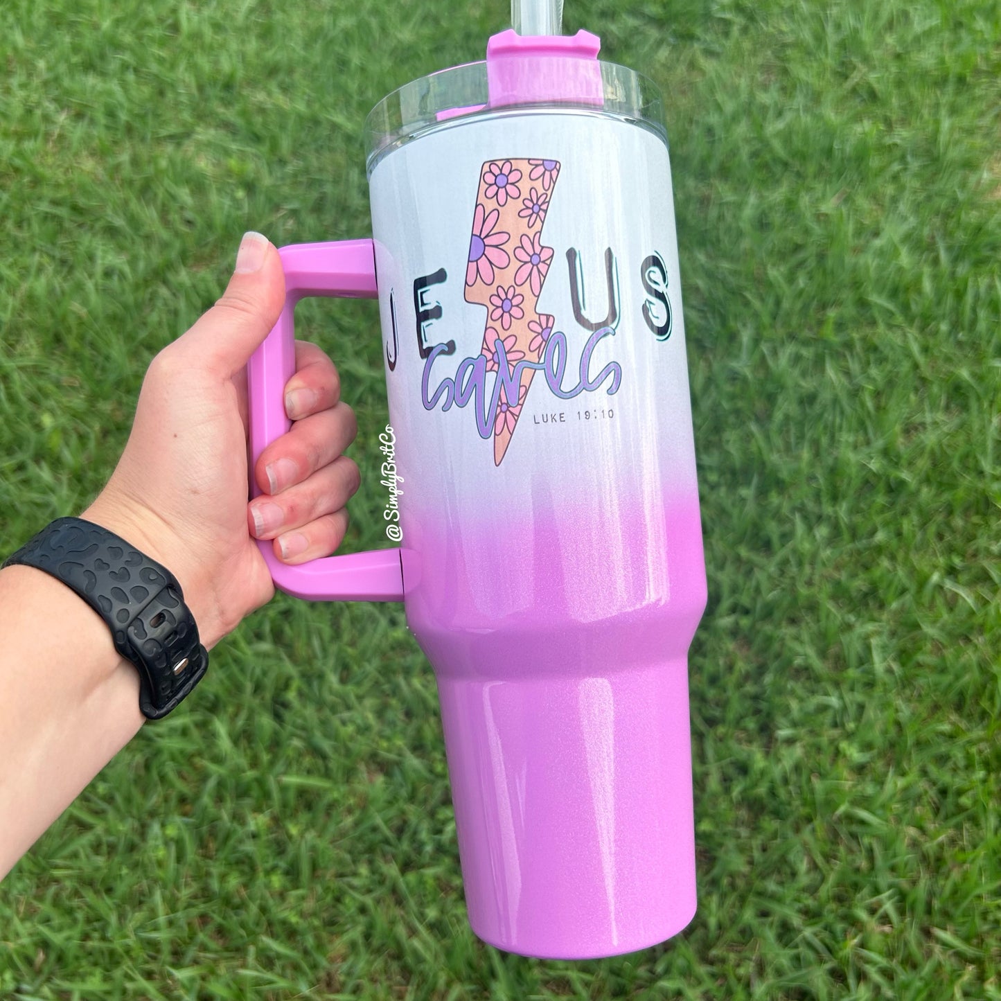 Jesus Saves 40oz Tumbler | Shimmer Ombre