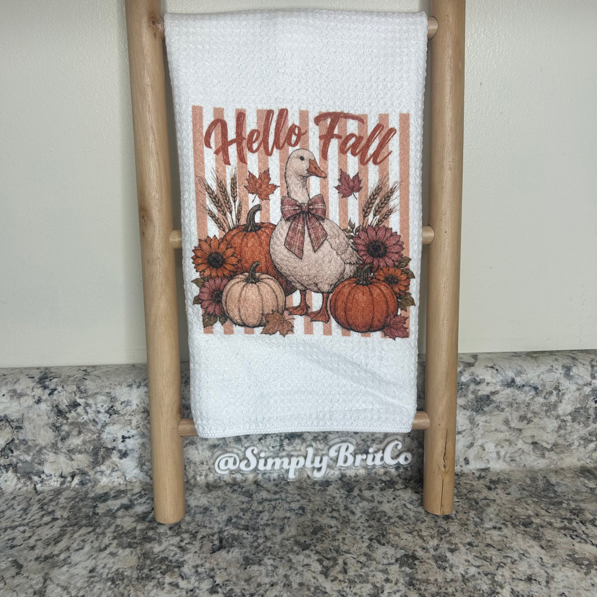 Hello Fall Goose Kitchen Towel