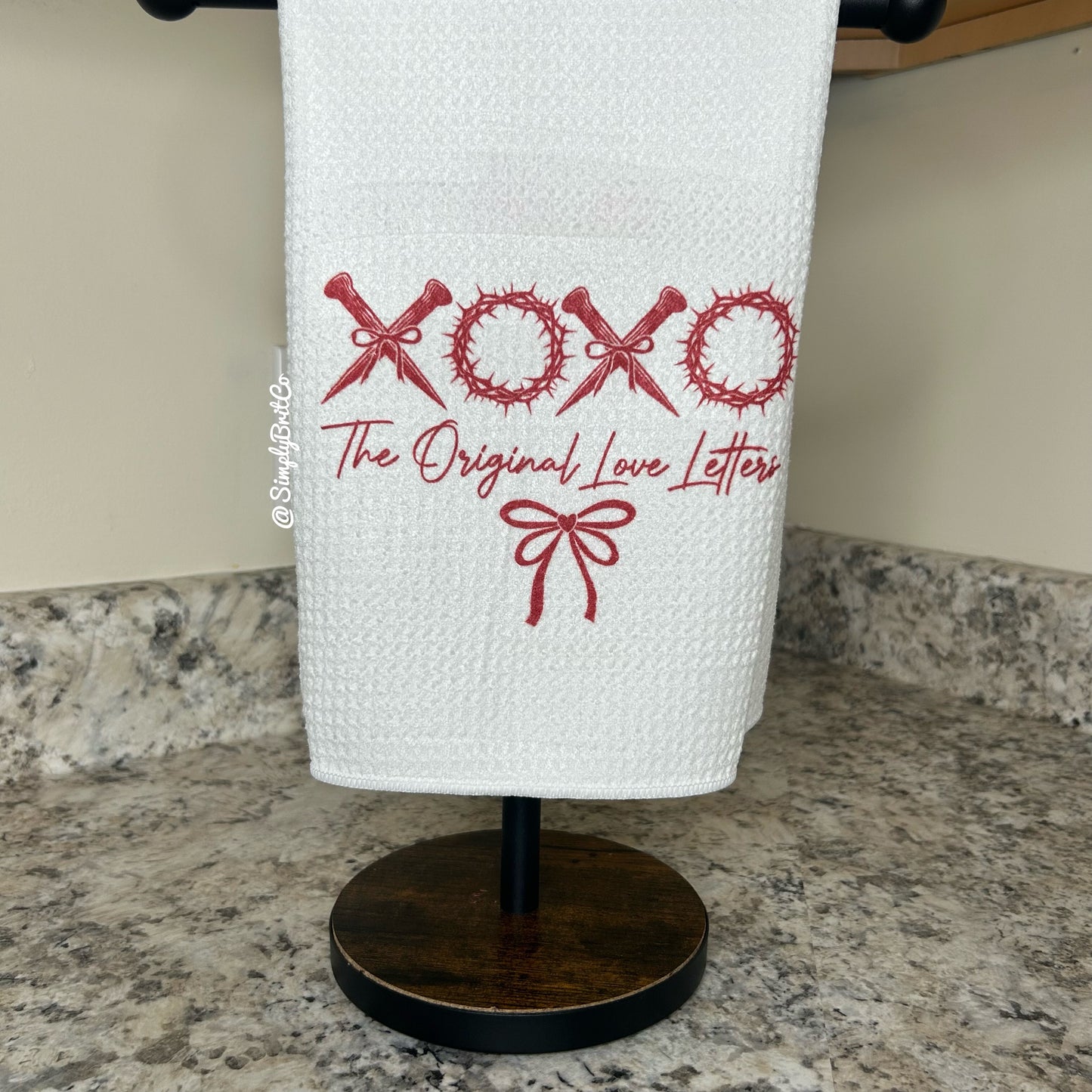 XOXO The Original Love Letters Kitchen Towel
