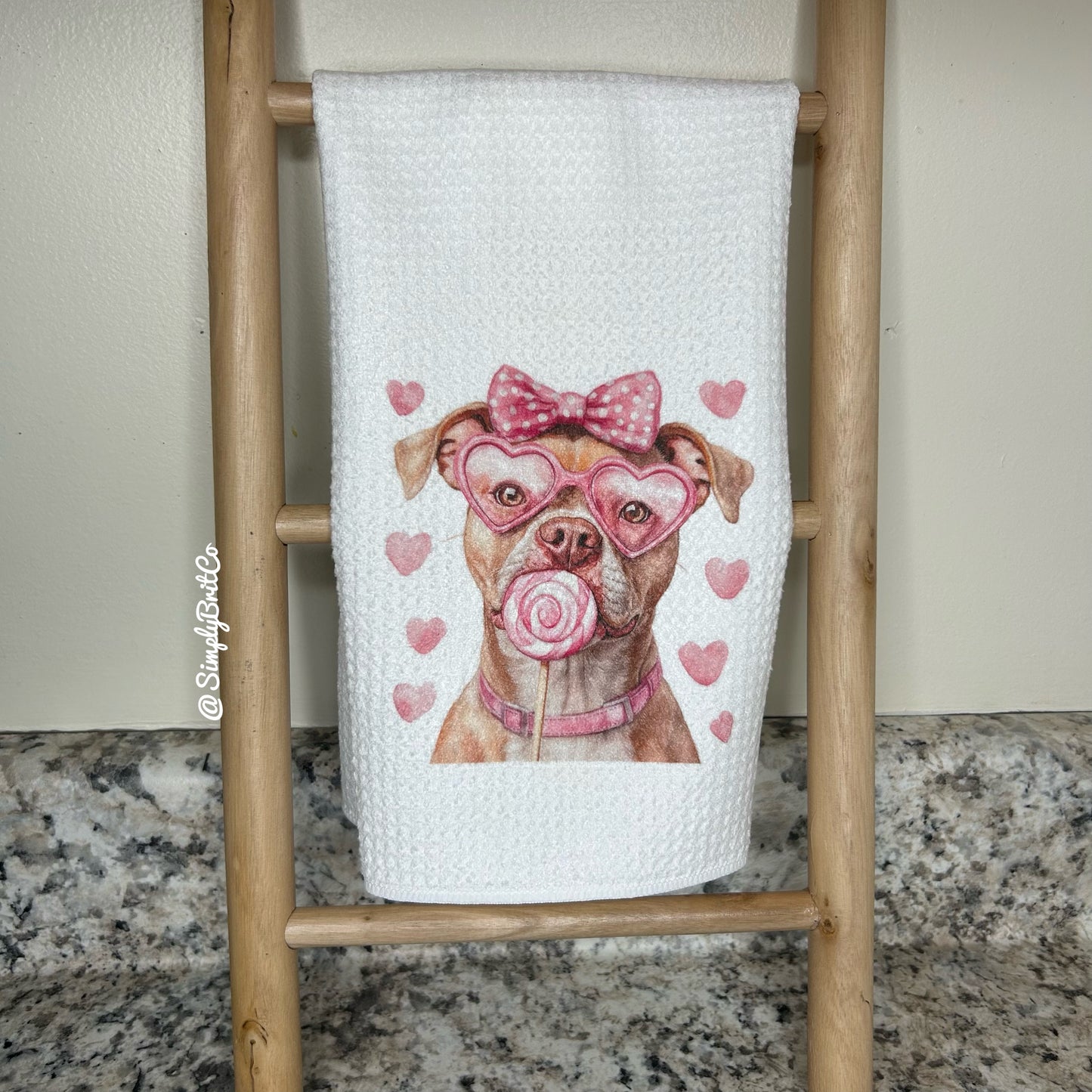 Pitbull Lollipop Kitchen Towel