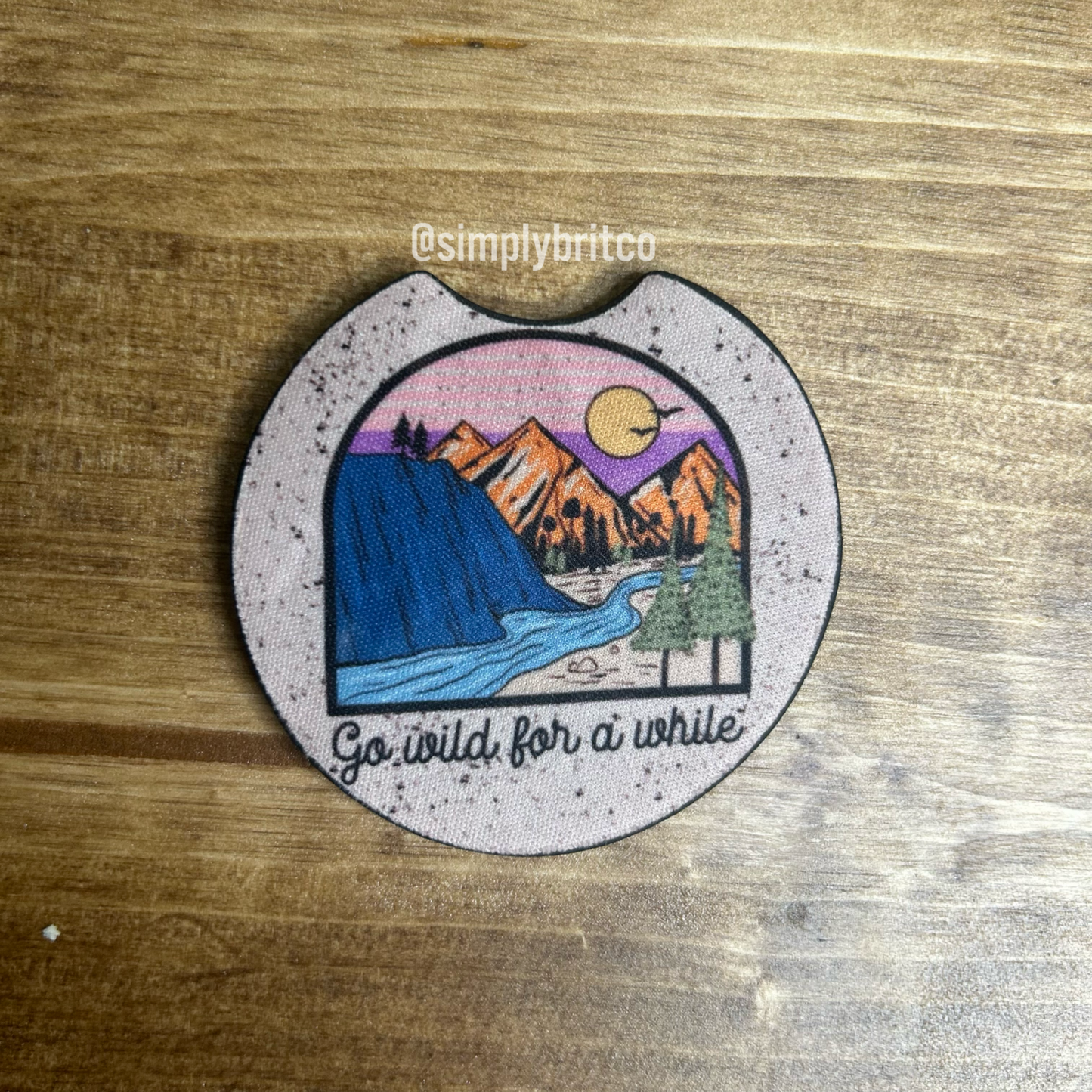 Go Wild For Awhile Set of 2 Car Coasters | Great Outdoors