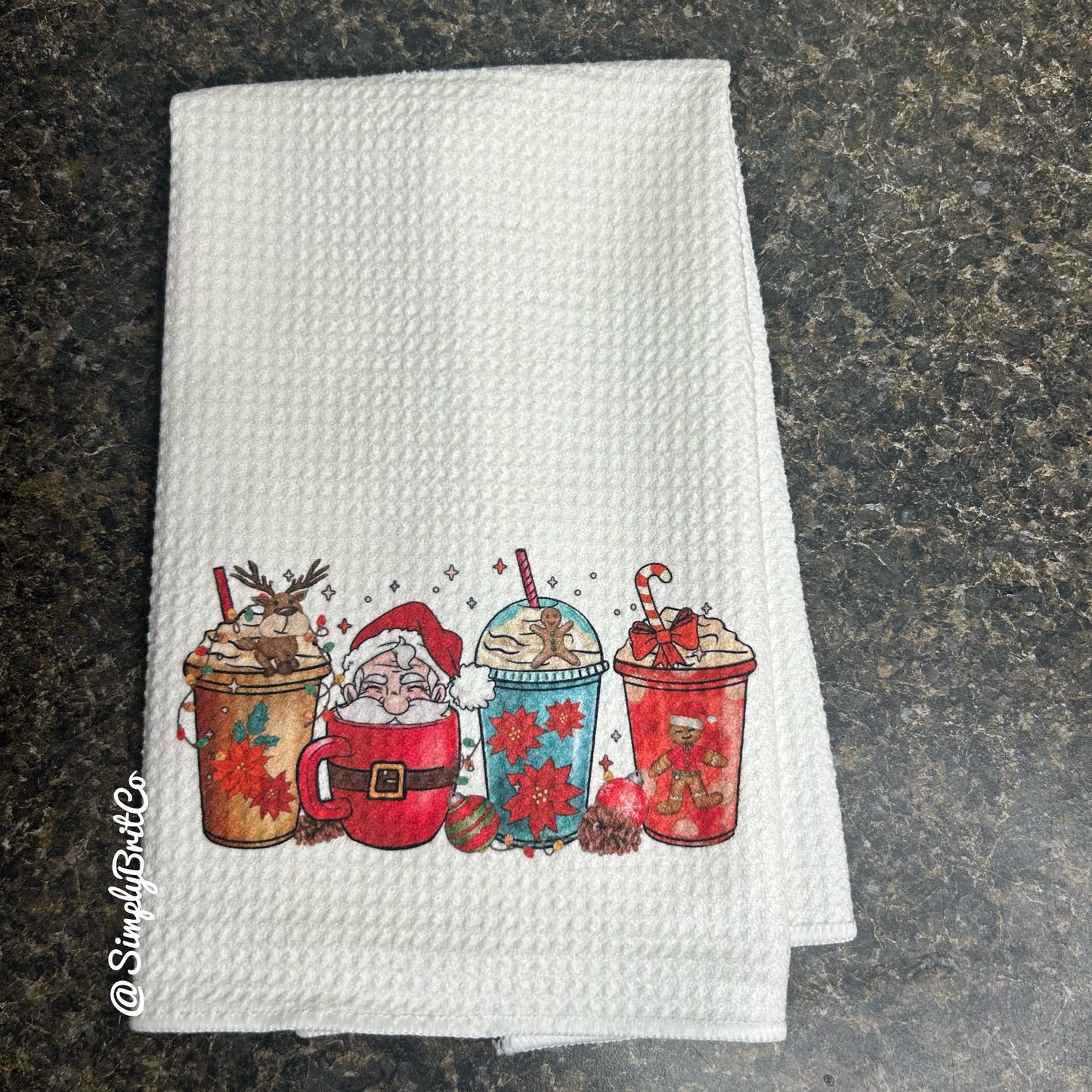 Christmas Drinks Kitchen Towel