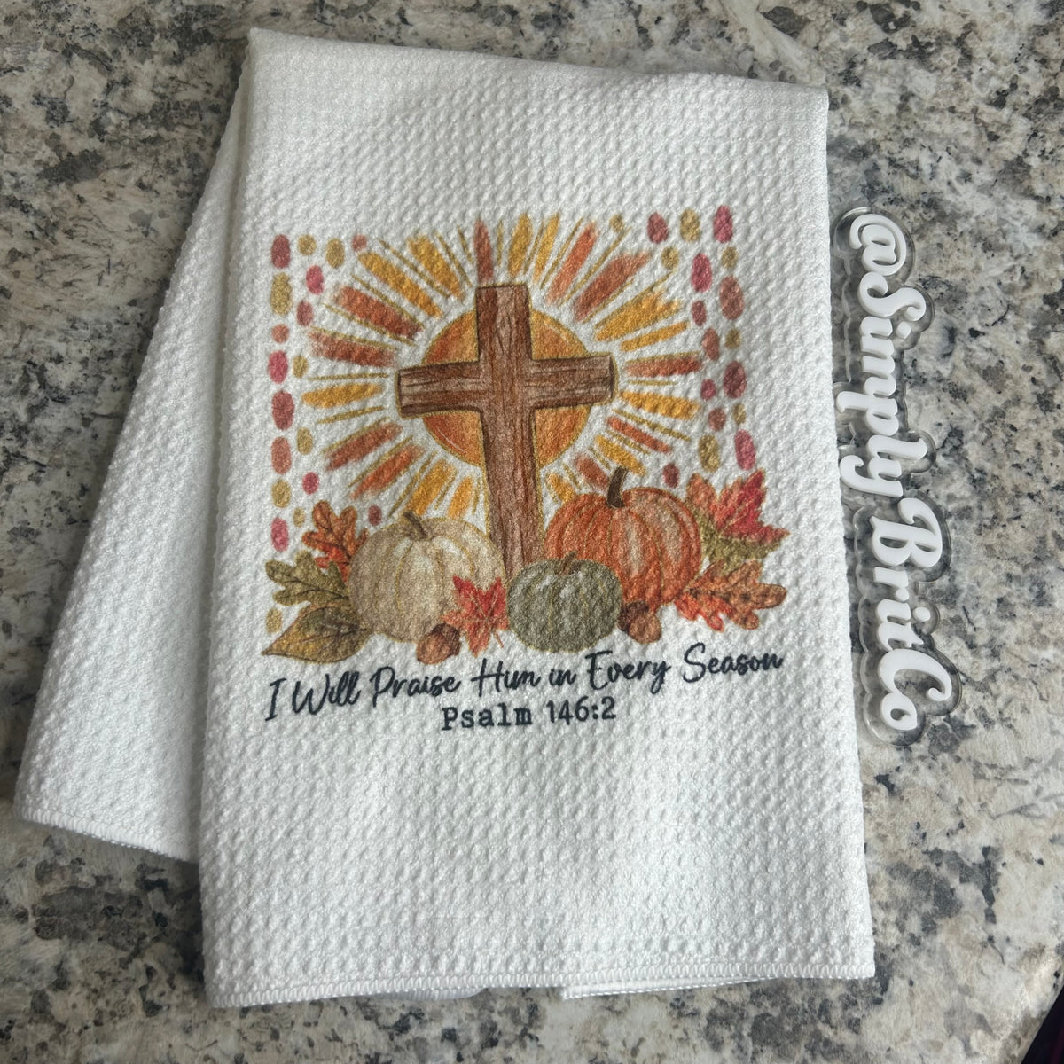 Religious Fall Kitchen Towel