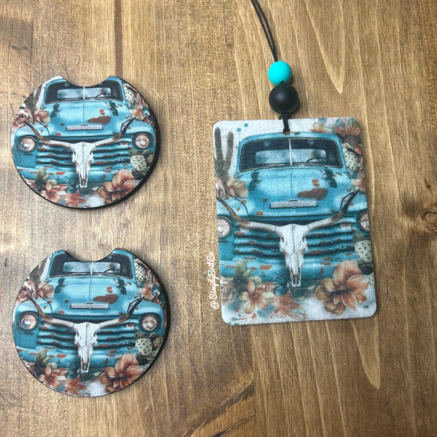 Western Bull Freshie and Car Coaster