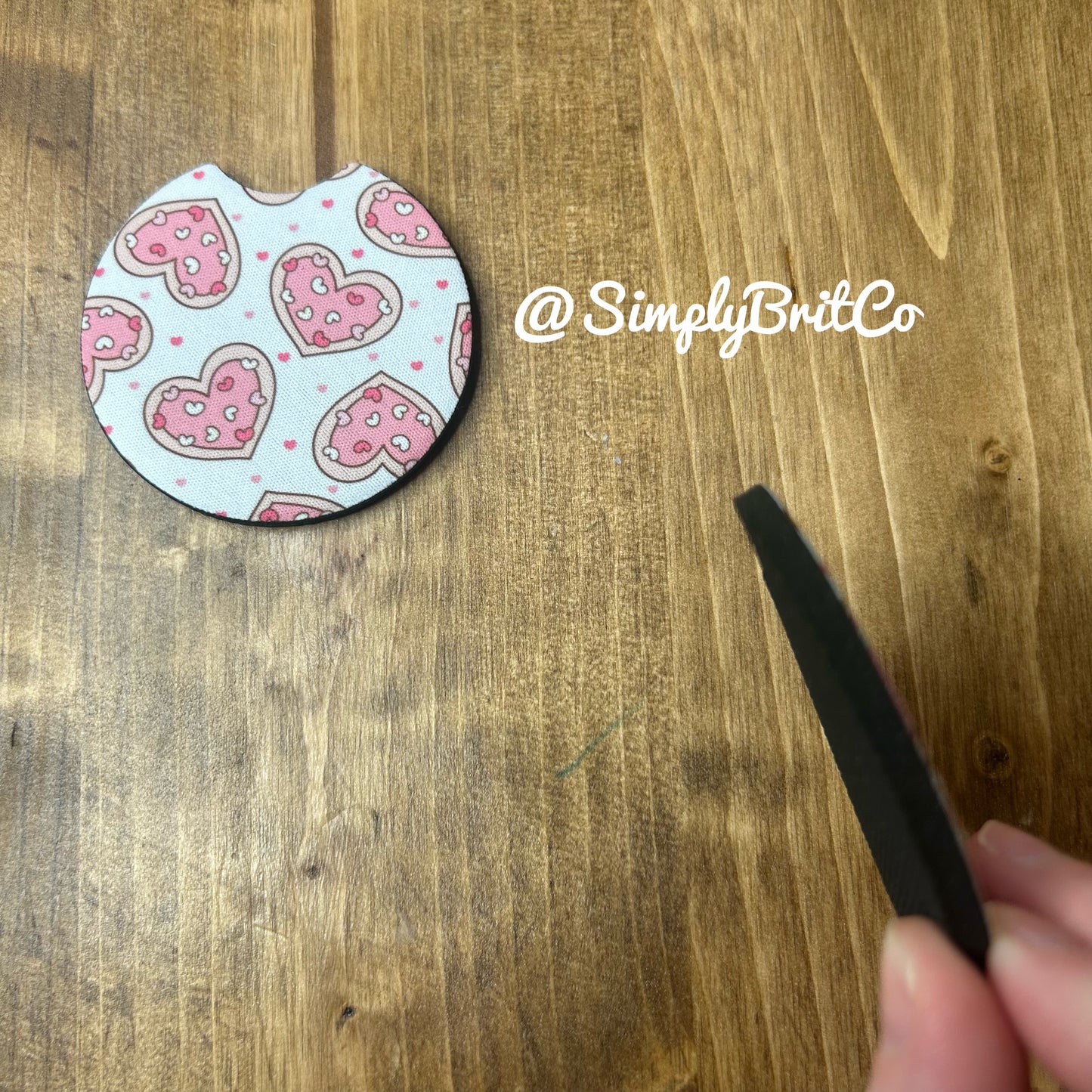 Cookie Hearts Freshie and Car Coaster
