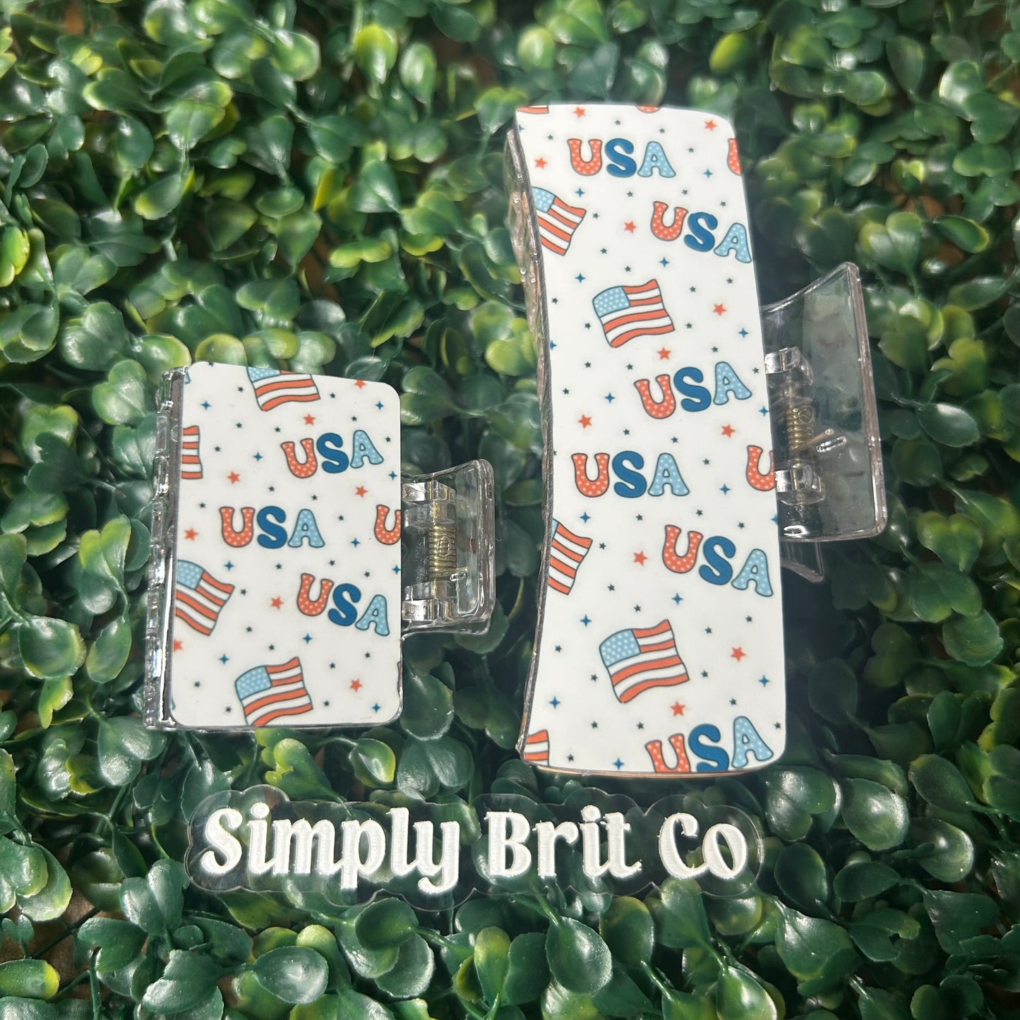 Mommy and Me Claw Clip USA Set