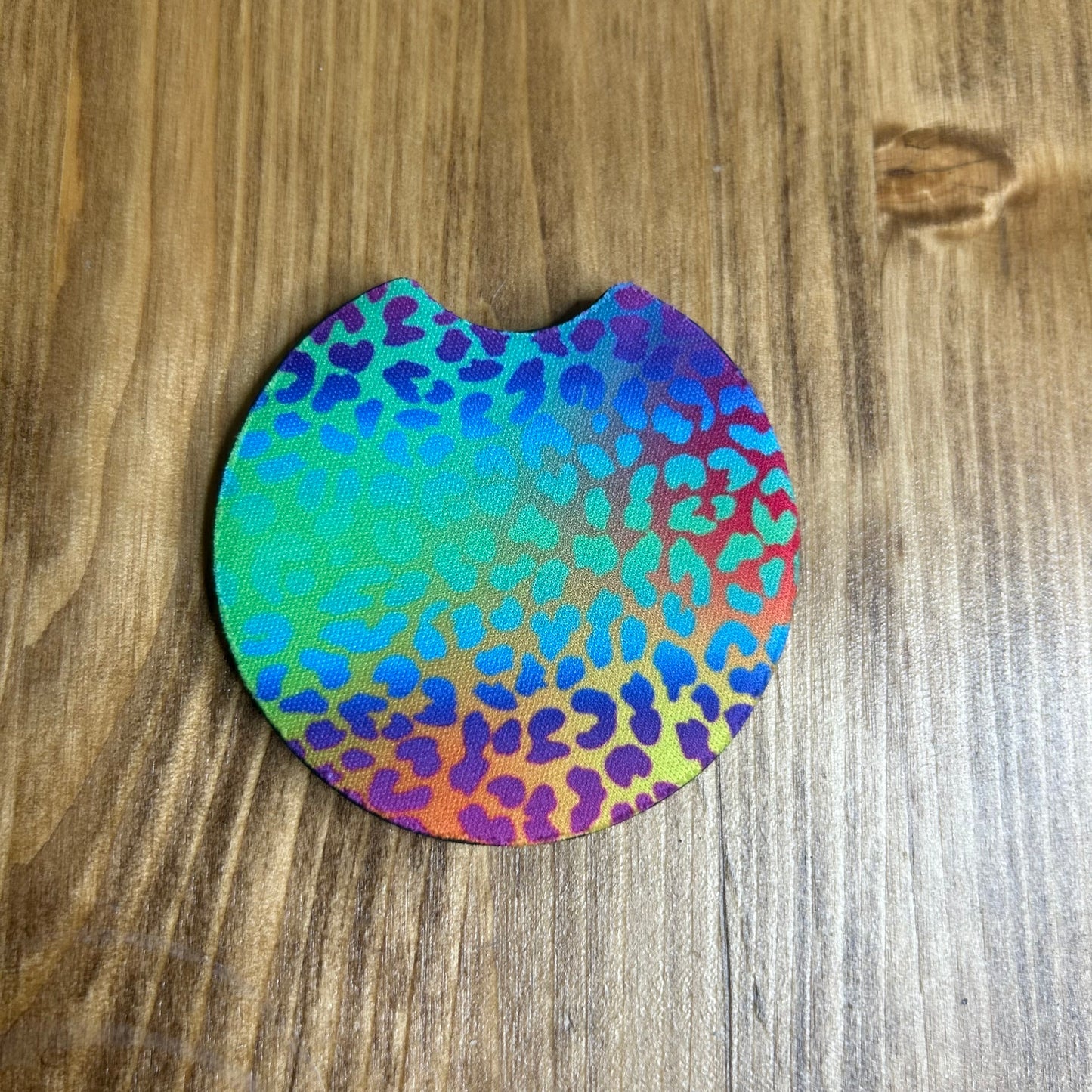 Bright Cheetah Set of 2 Car Coaster