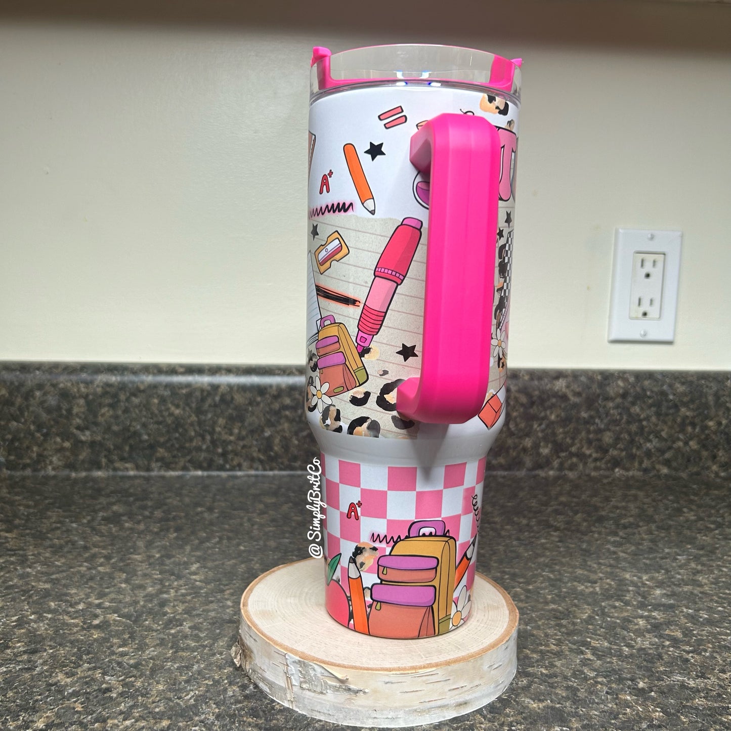 Pink Teacher 40oz Tumbler