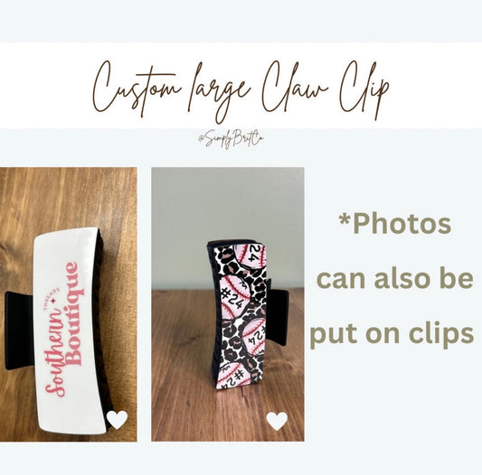 Custom Claw Clip | Personalized | Create your Own Design | Gift Giving