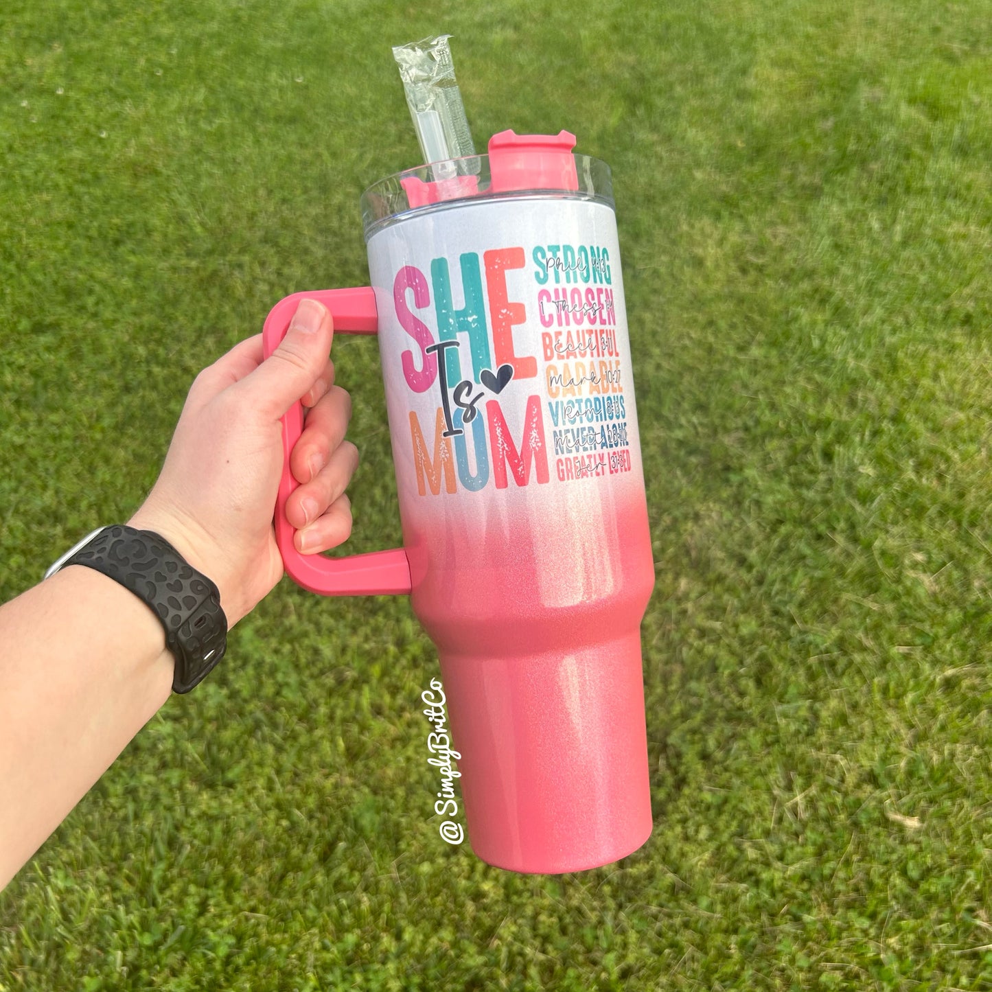 She is Mama 40oz Tumbler | Shimmer Ombre |
