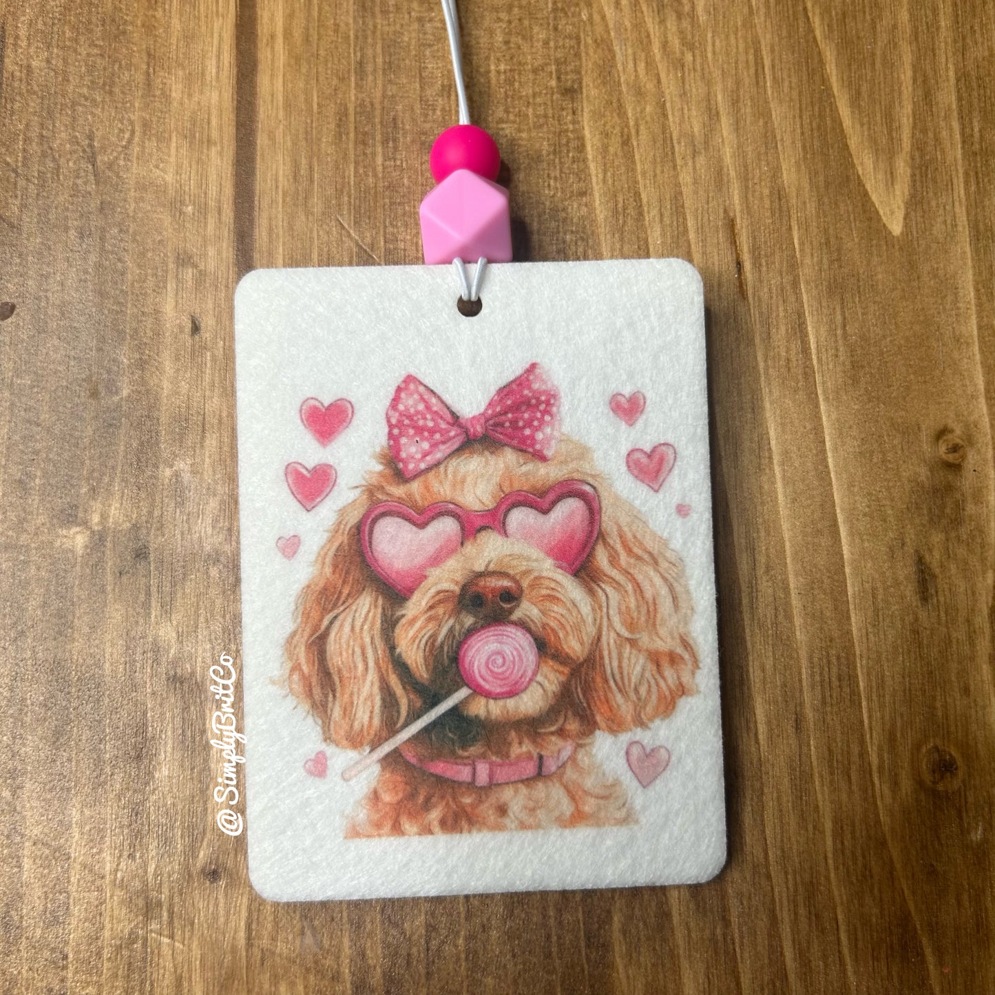 Poodle Freshie and Car Coaster