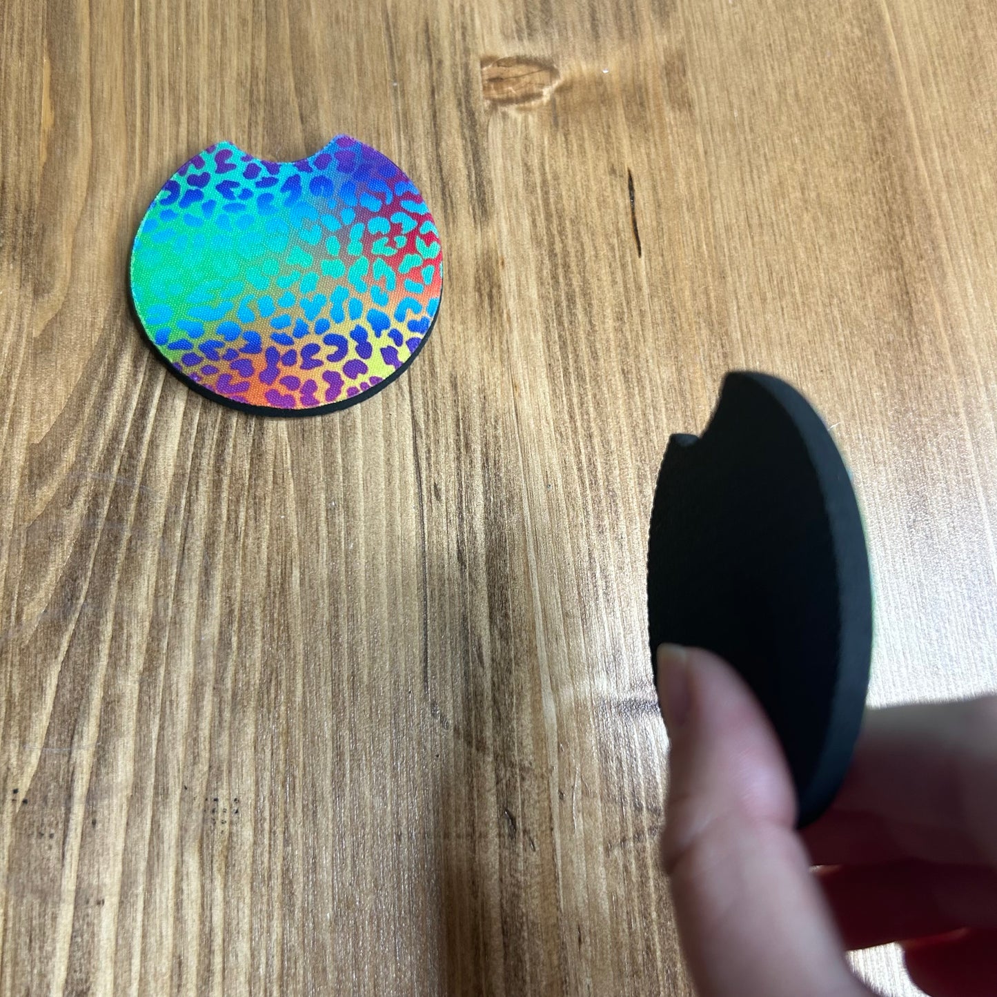 Bright Cheetah Set of 2 Car Coaster