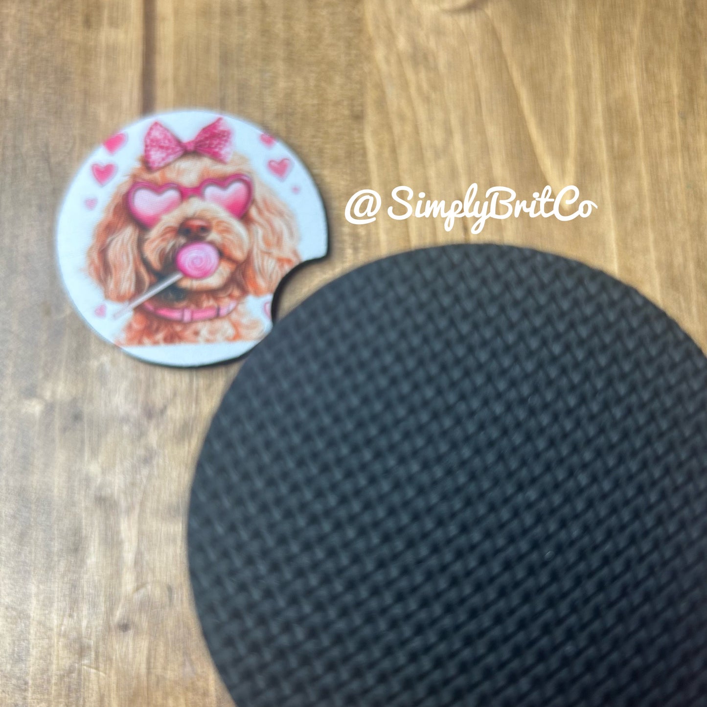 Poodle Freshie and Car Coaster