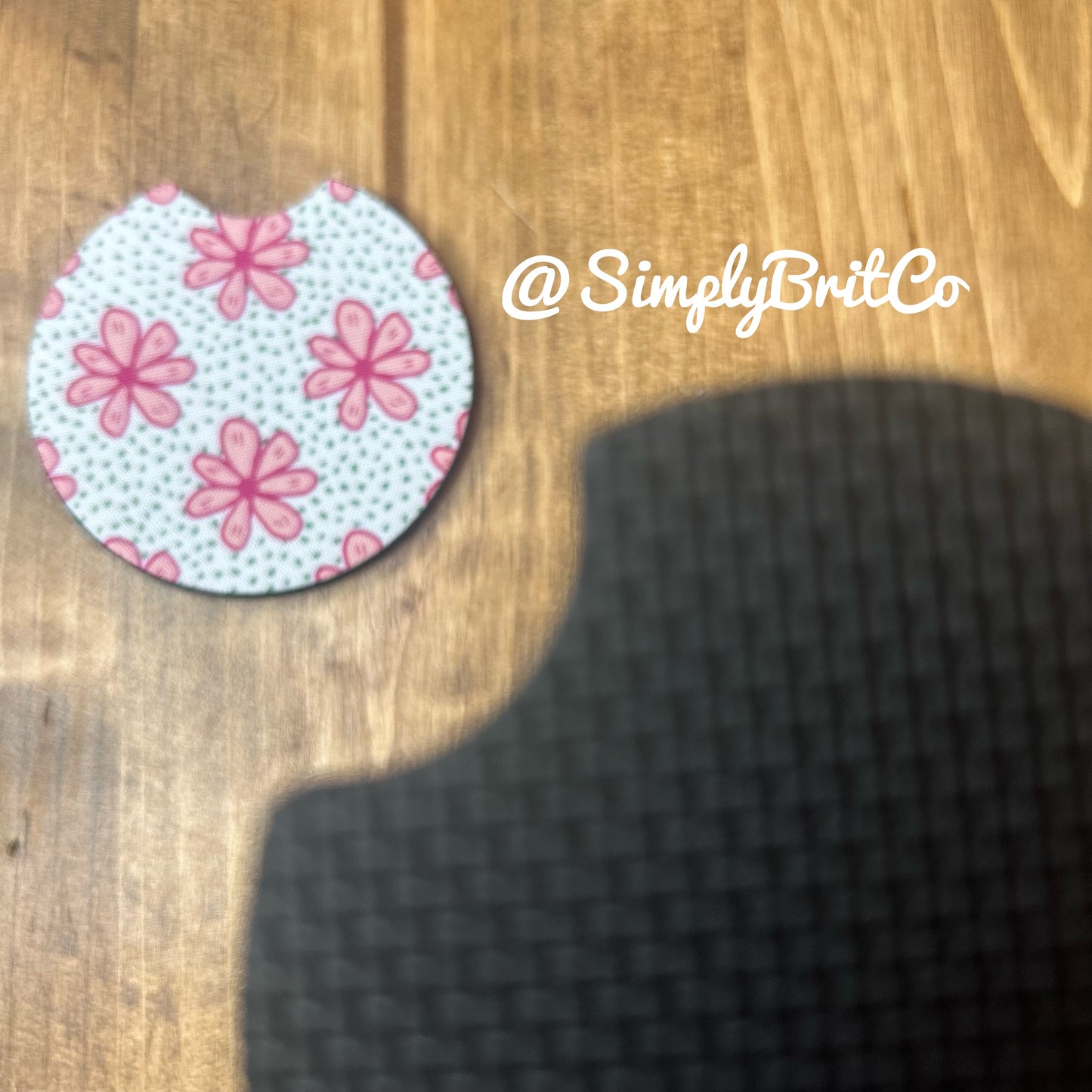Simply Pink Floral Freshie and Car Coaster