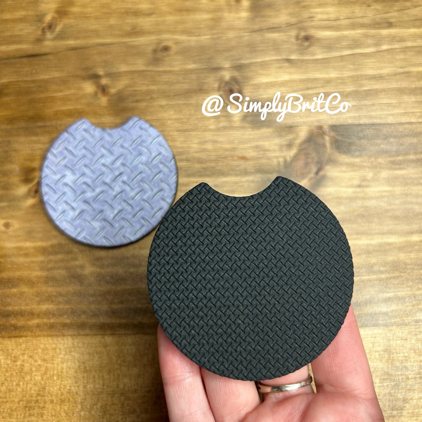 Metal Print Set of 2 Car Coaster