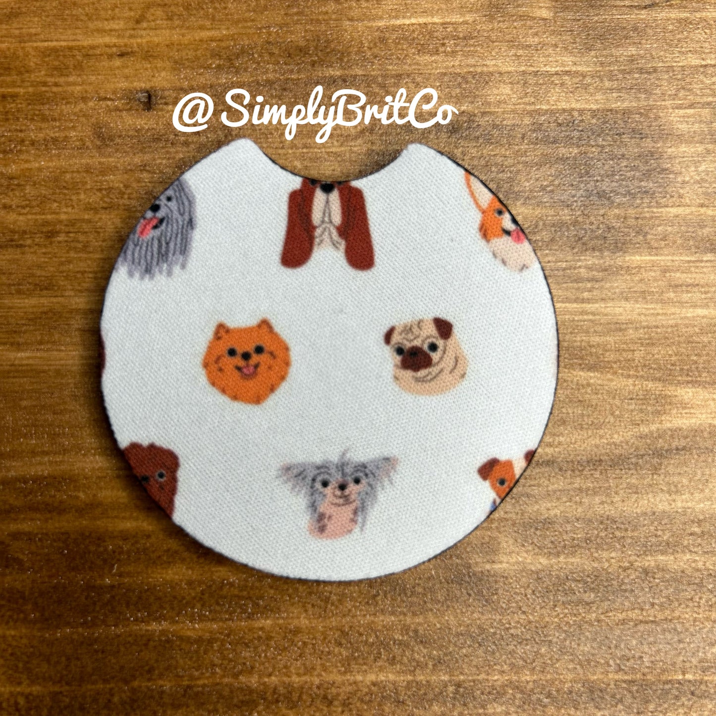 Variety of Dogs Set of 2 Car Coaster
