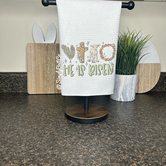 He Is Risen Kitchen Towel | Easter Home Decor |