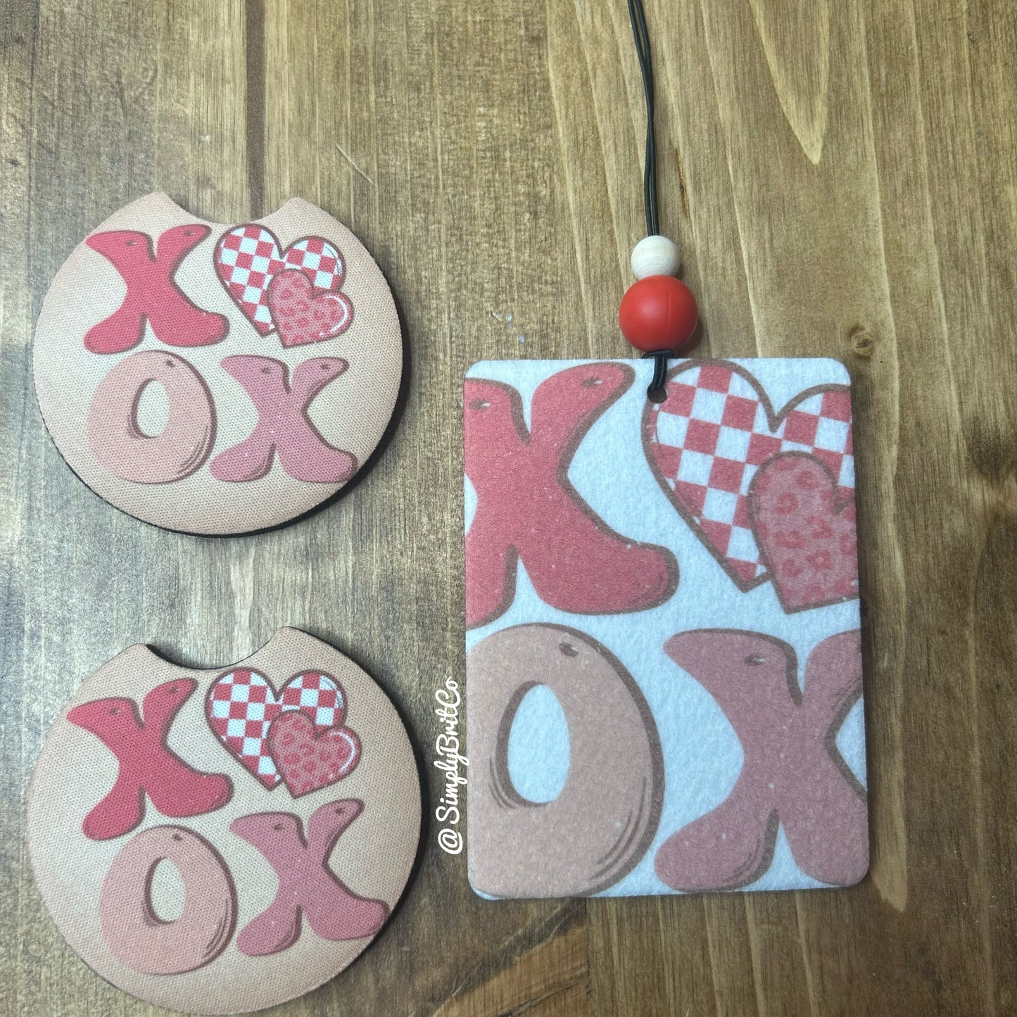 XOXO Freshie and Car Coaster
