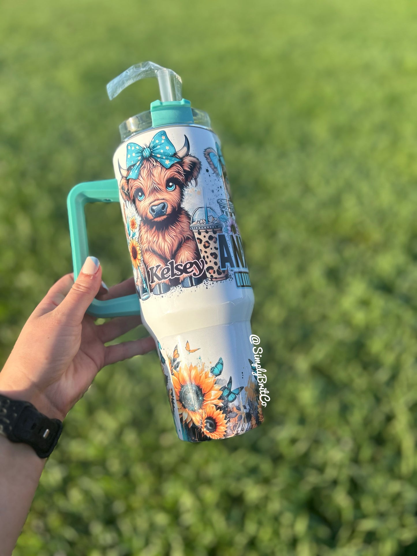 A Bit of a Mess Highland 40oz Tumbler | Anxiety | Perosnalization