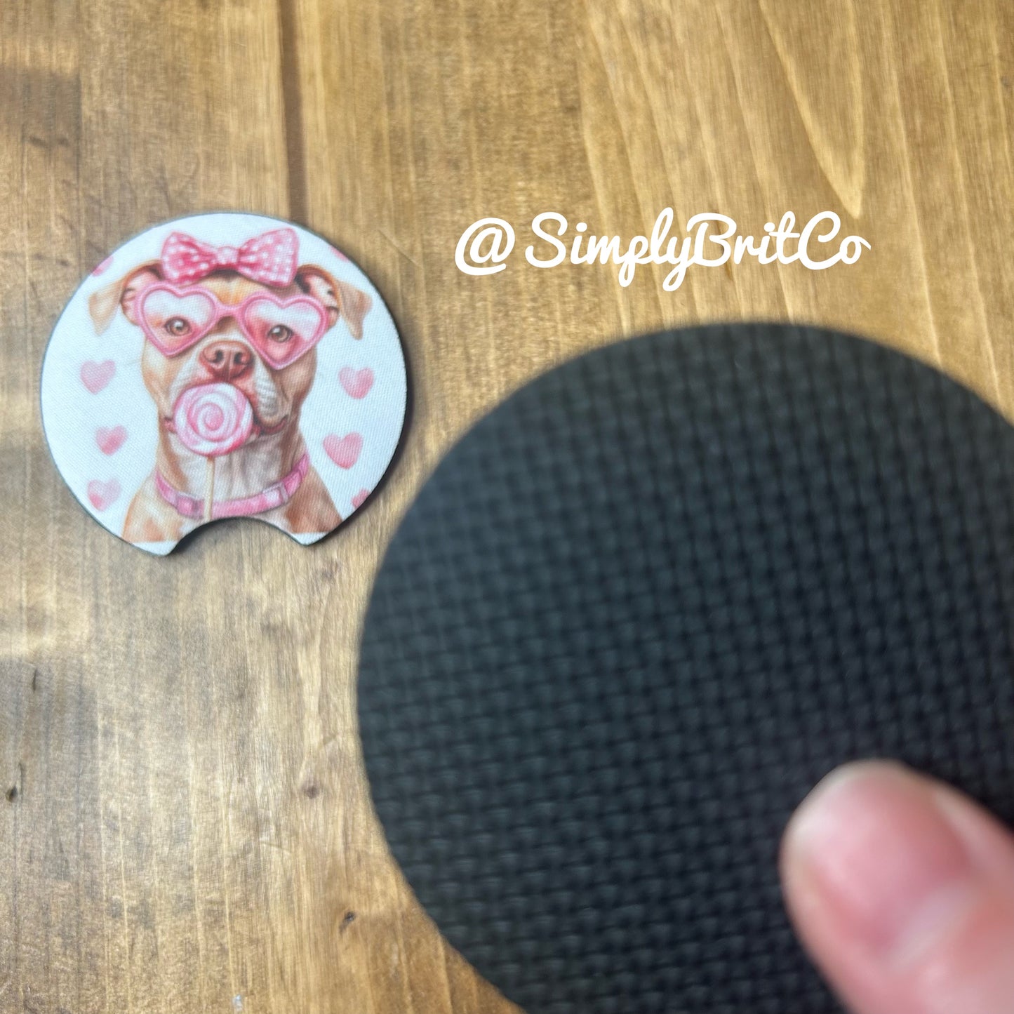 Pitbull Lollipop Freshie and Car Coaster