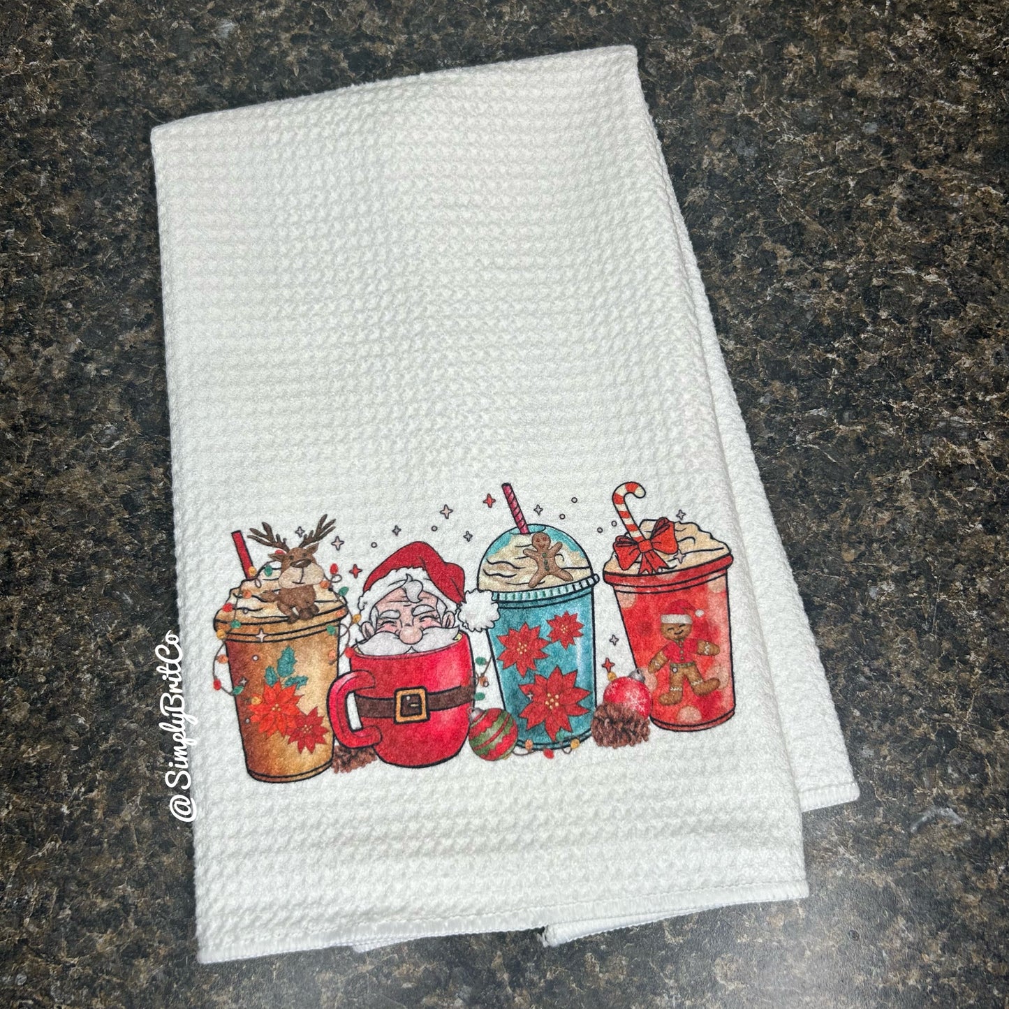 Christmas Drinks Kitchen Towel