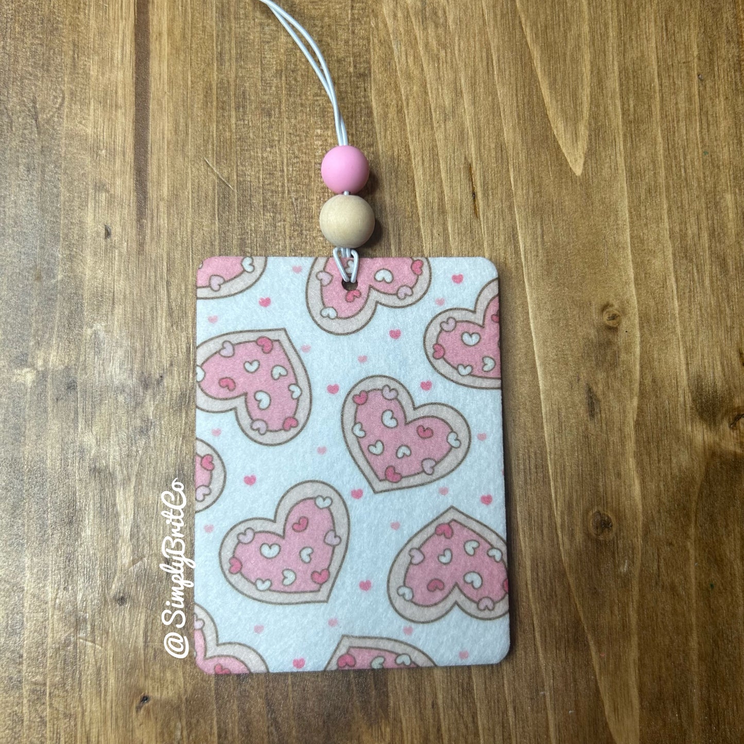 Cookie Hearts Freshie and Car Coaster