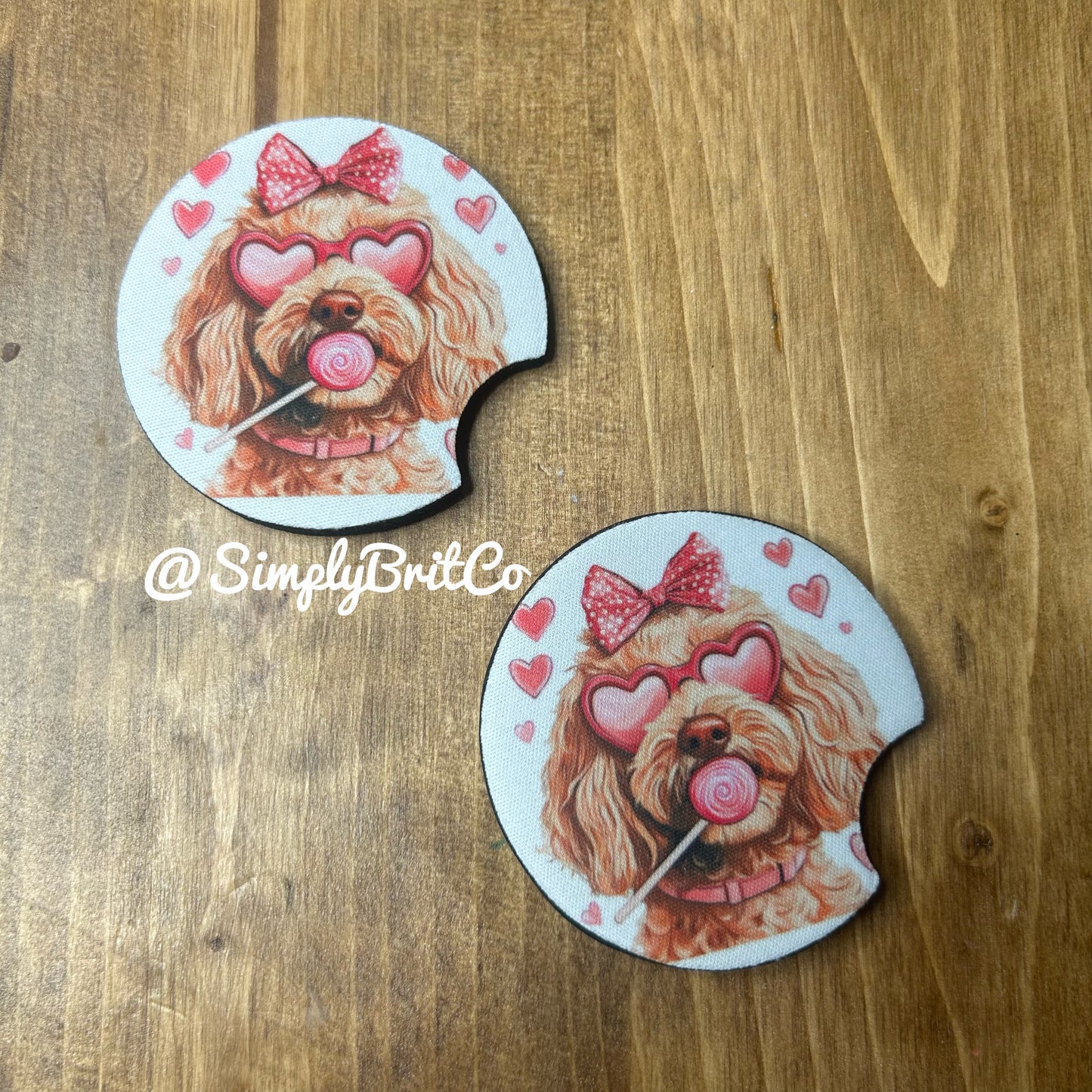 Poodle Freshie and Car Coaster
