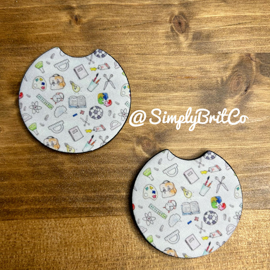Teacher Set of 2 Car Coasters