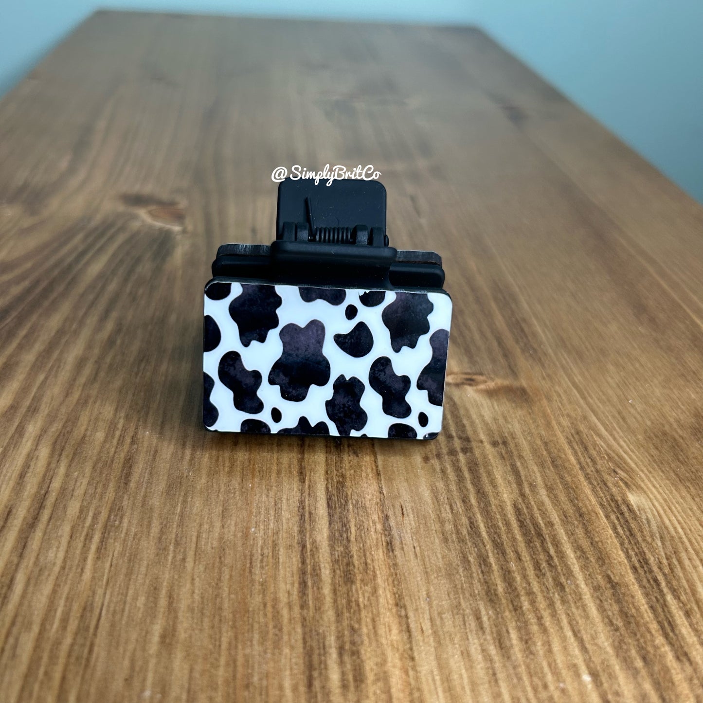Cow Print Small Claw Clip