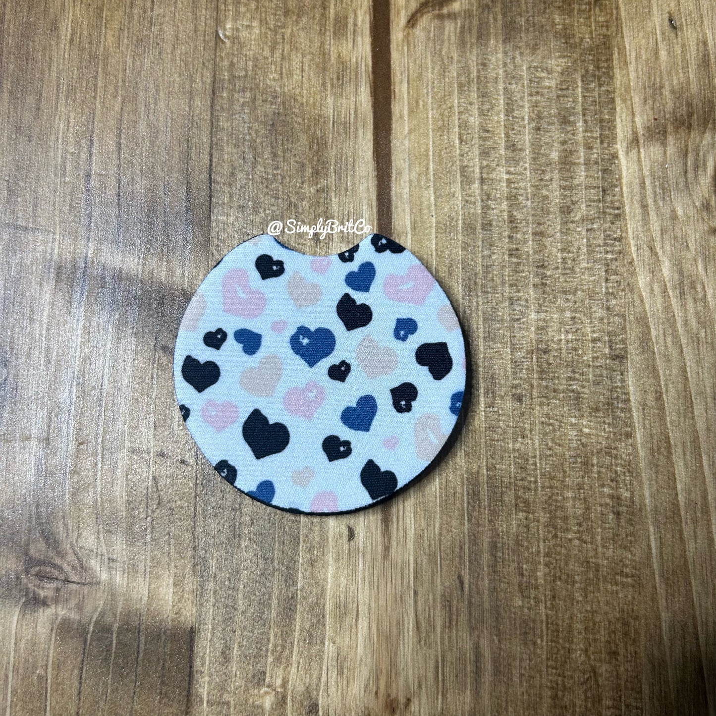 Hearts Set of 2 Car Coaster
