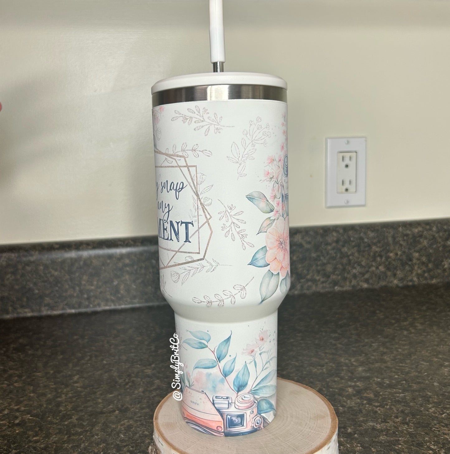 Matte Photography 40oz Tumbler | Floral | May Snap