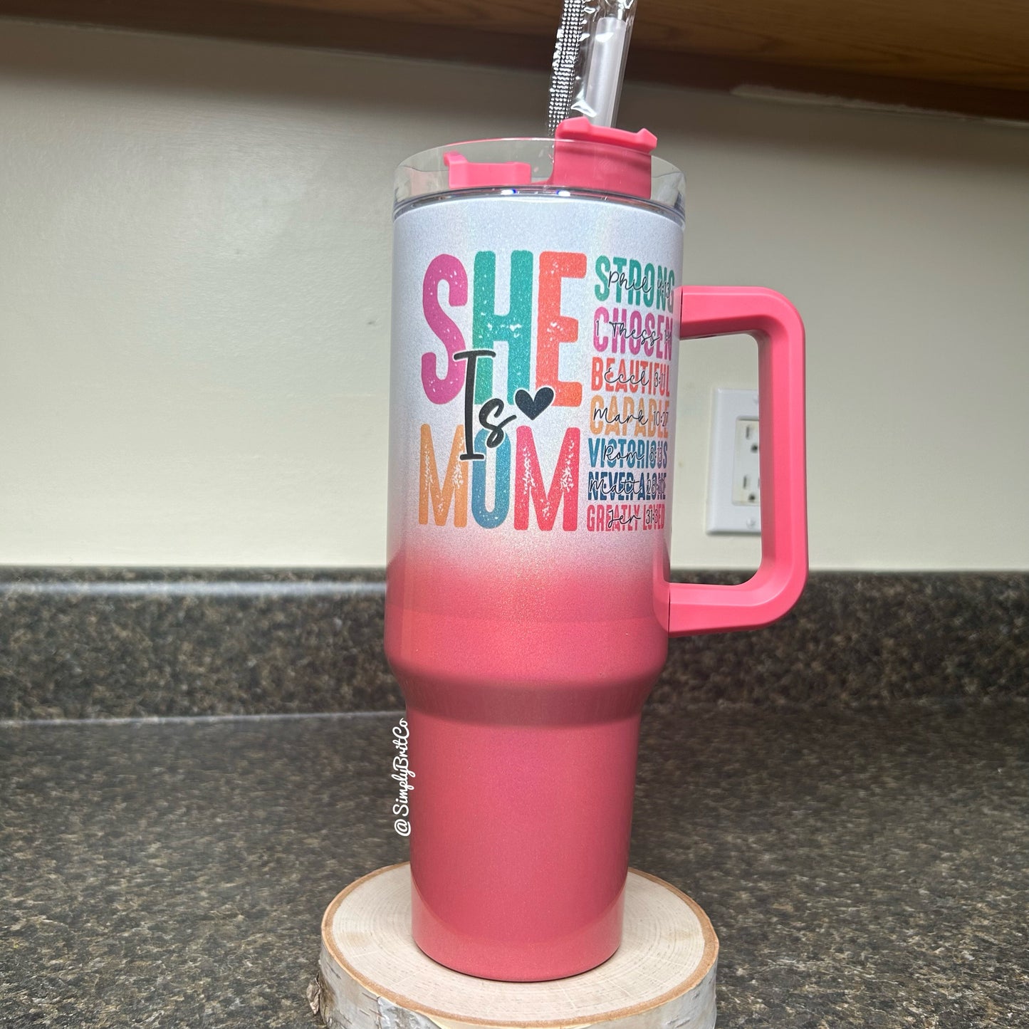 She is Mama 40oz Tumbler | Shimmer Ombre |
