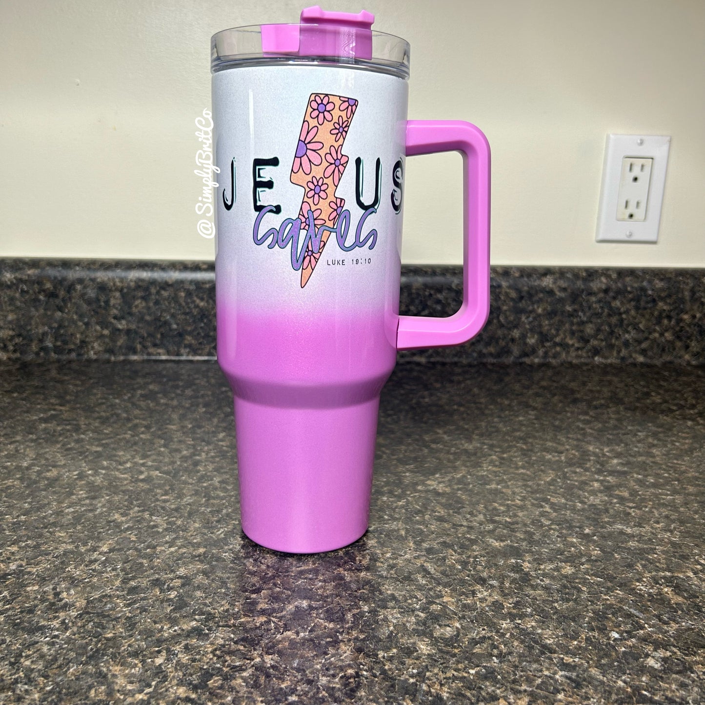 Jesus Saves 40oz Tumbler | Shimmer Ombre