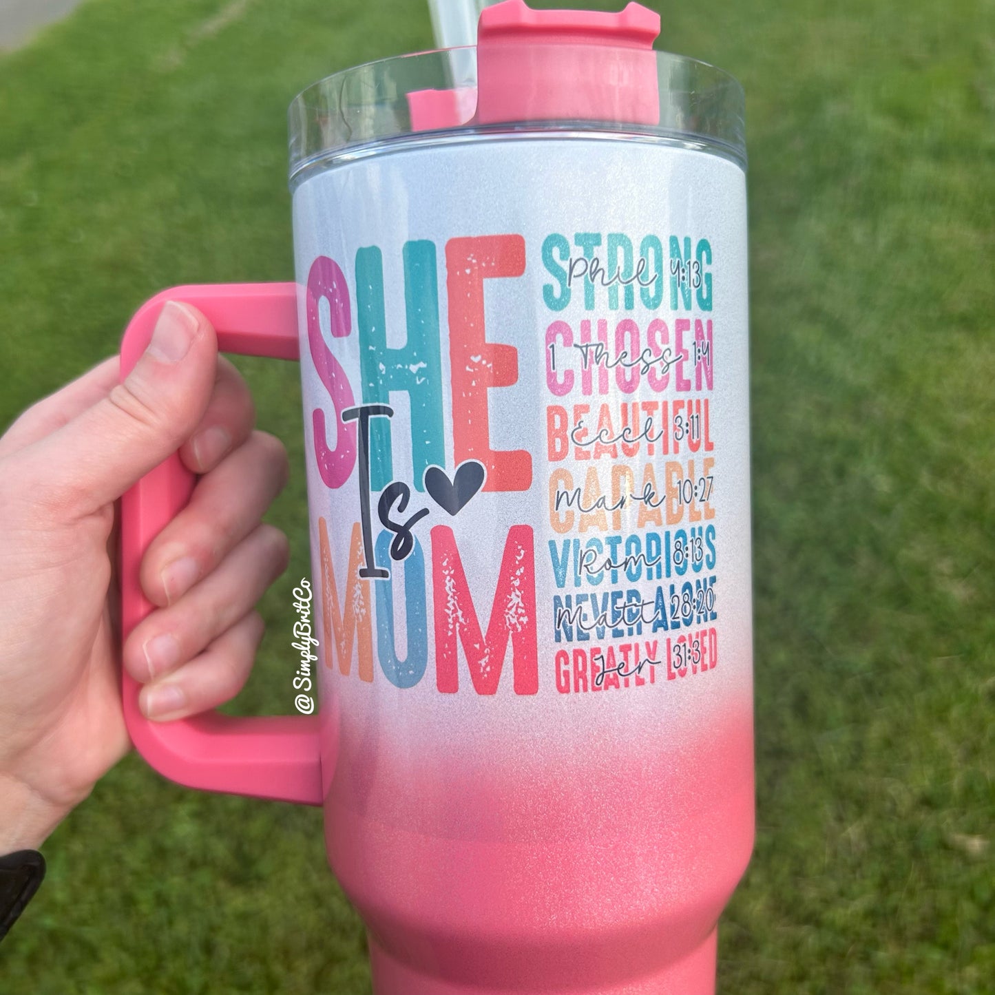She is Mama 40oz Tumbler | Shimmer Ombre |