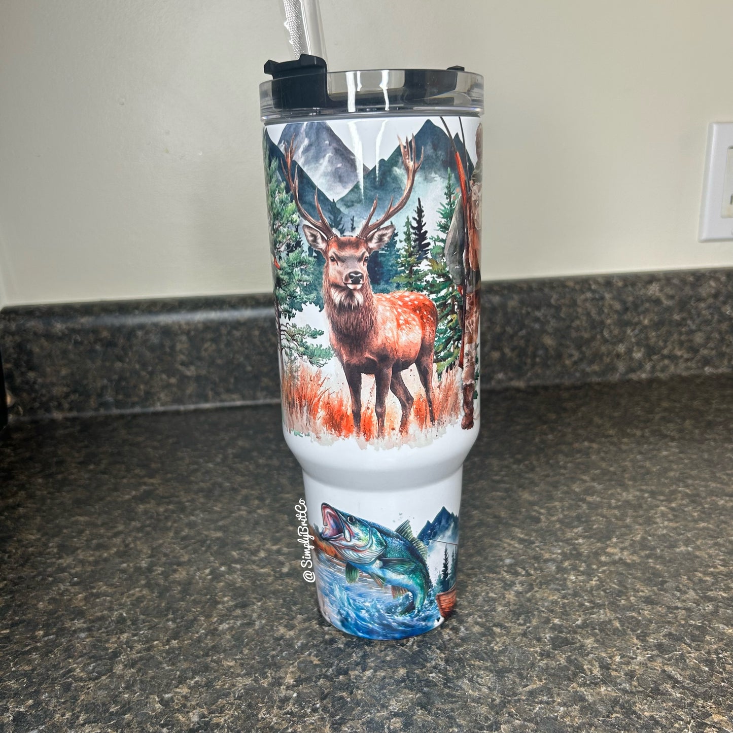Outdoorsman  40oz Tumbler | Hunting | Fishing | Mountains