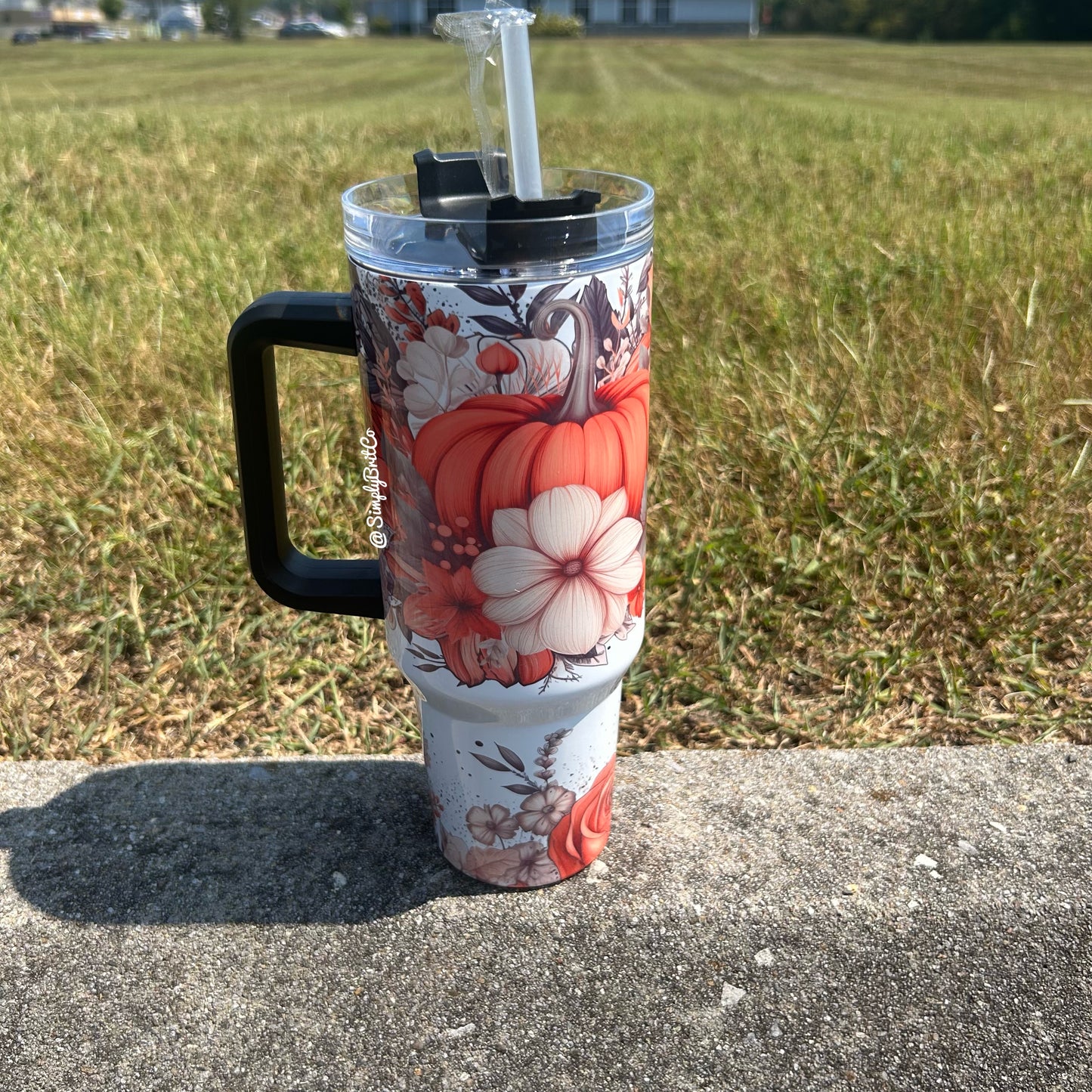 Pumpkin Floral 40oz Tumbler