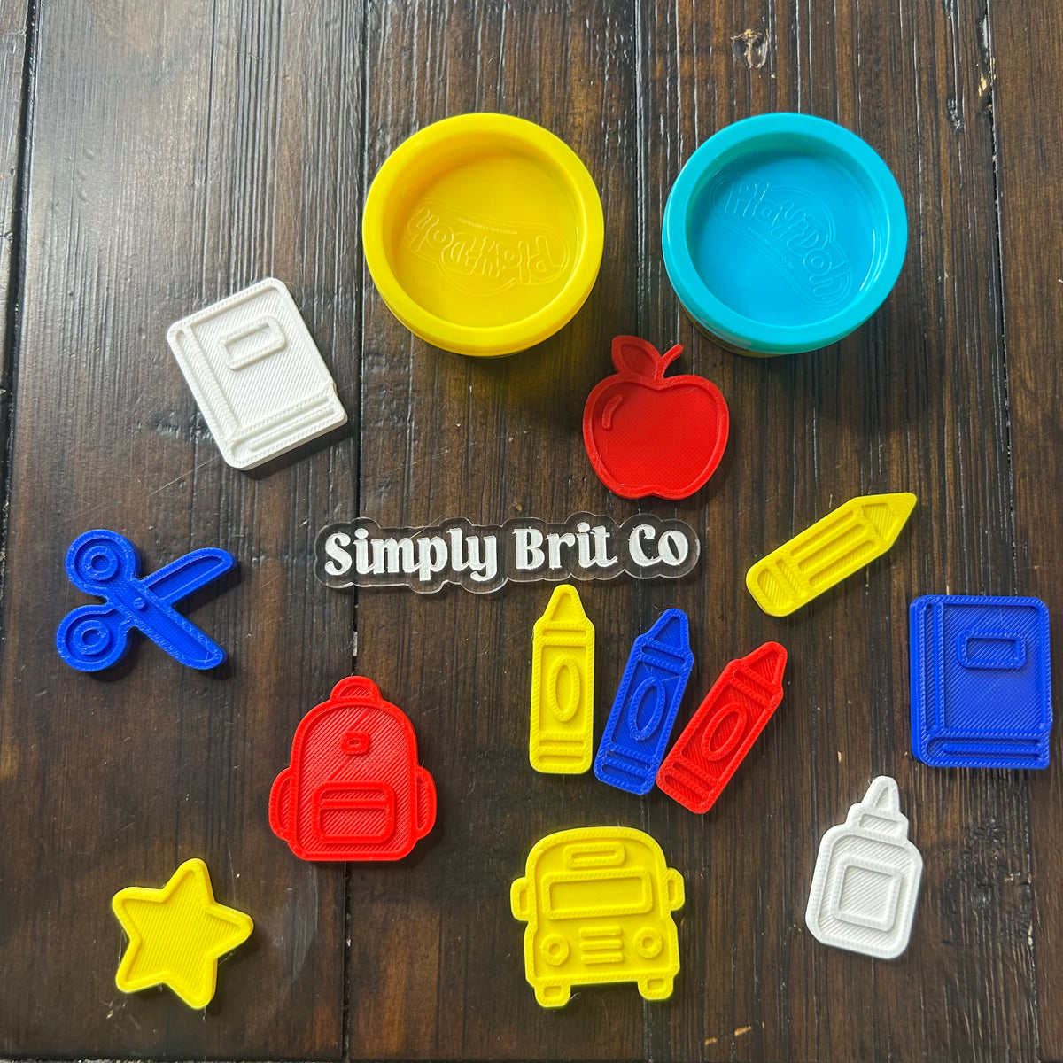 School Stamper Playdough Bucket Kit