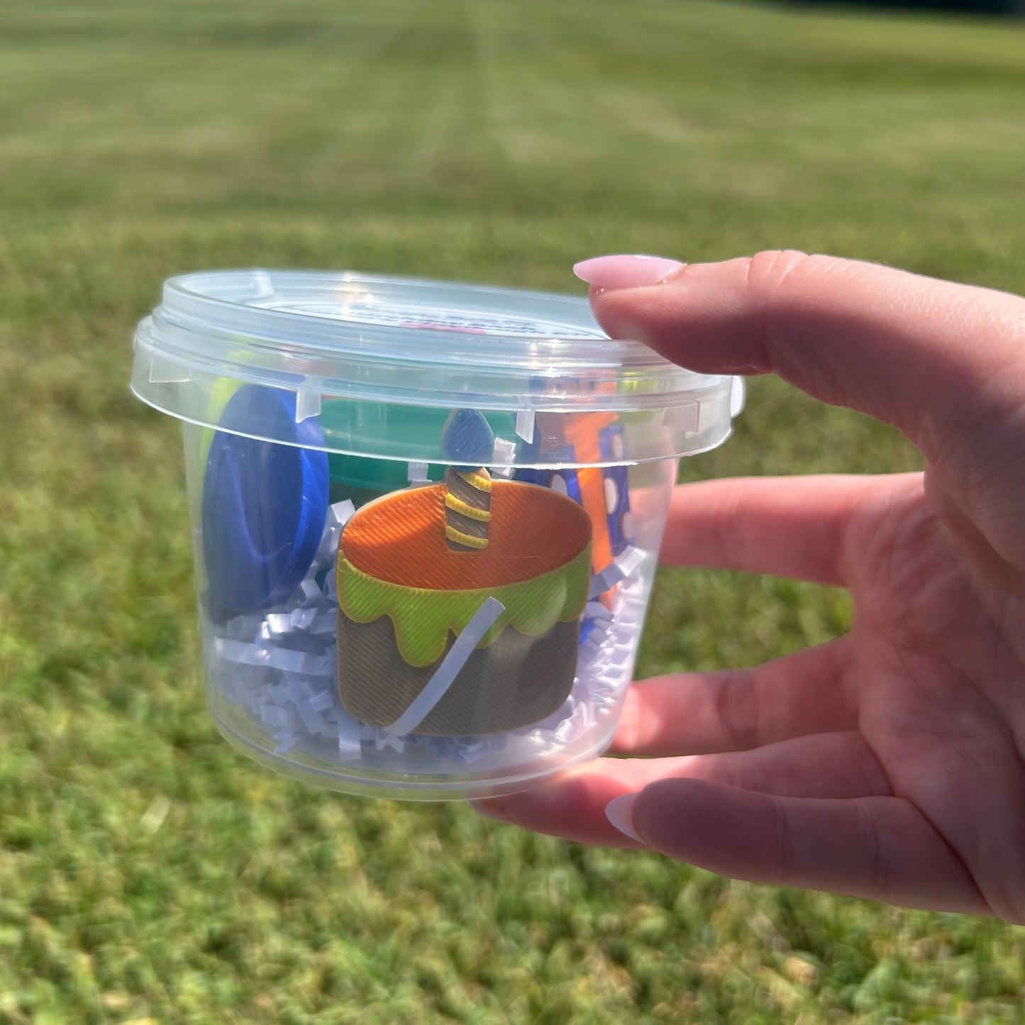Orange and Blue Birthday Bash Playdough Bucket Kit