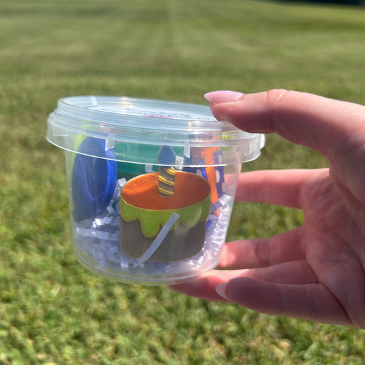 Orange and Blue Birthday Bash Playdough Bucket Kit