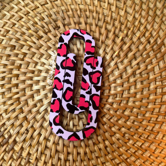 Cheetah Heart Jumbo Paperclip Bookmark | Jumbo Paper Clip for office, school, or the avid book reader in your life |