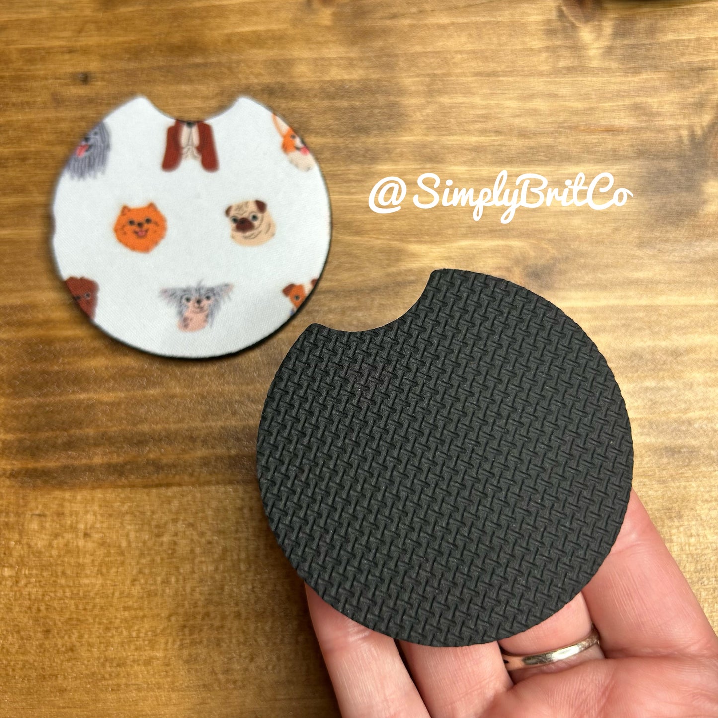 Variety of Dogs Set of 2 Car Coaster